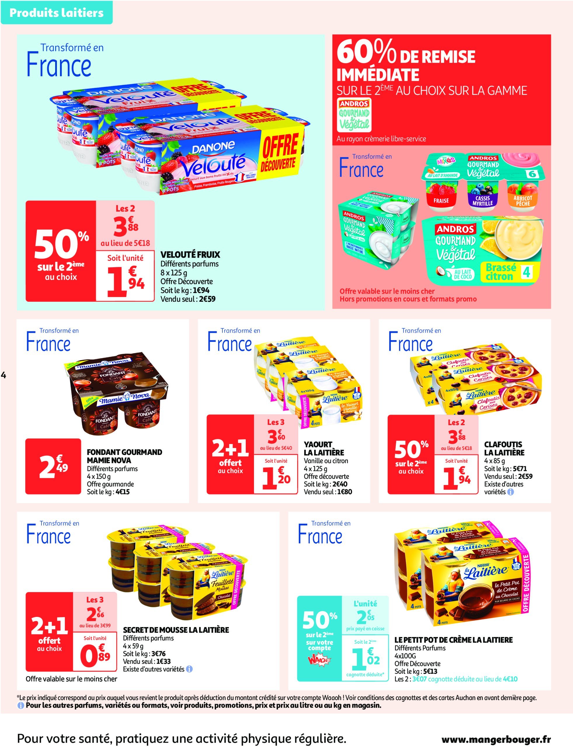 auchan - Auchan - Produits laitiers : Petits prix écrémés folder geldig vanaf 11/02 - 23/02 - page: 4