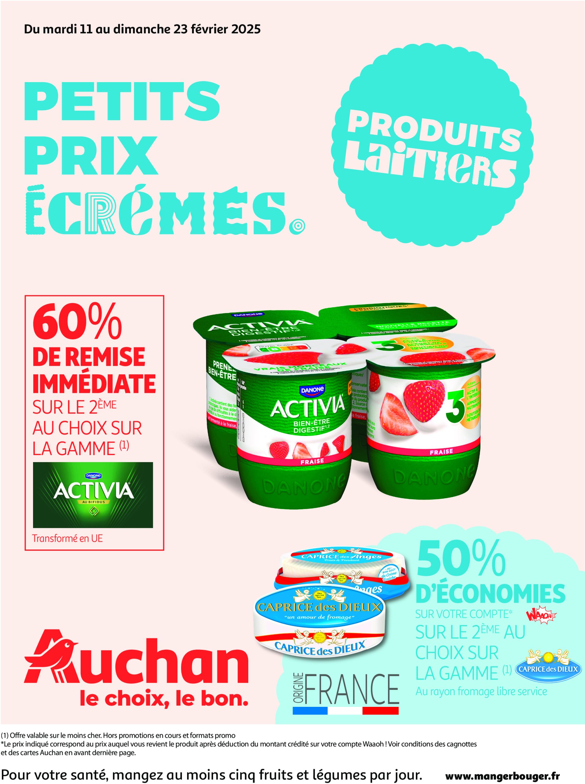 auchan - Auchan - Produits laitiers : Petits prix écrémés folder geldig vanaf 11/02 - 23/02