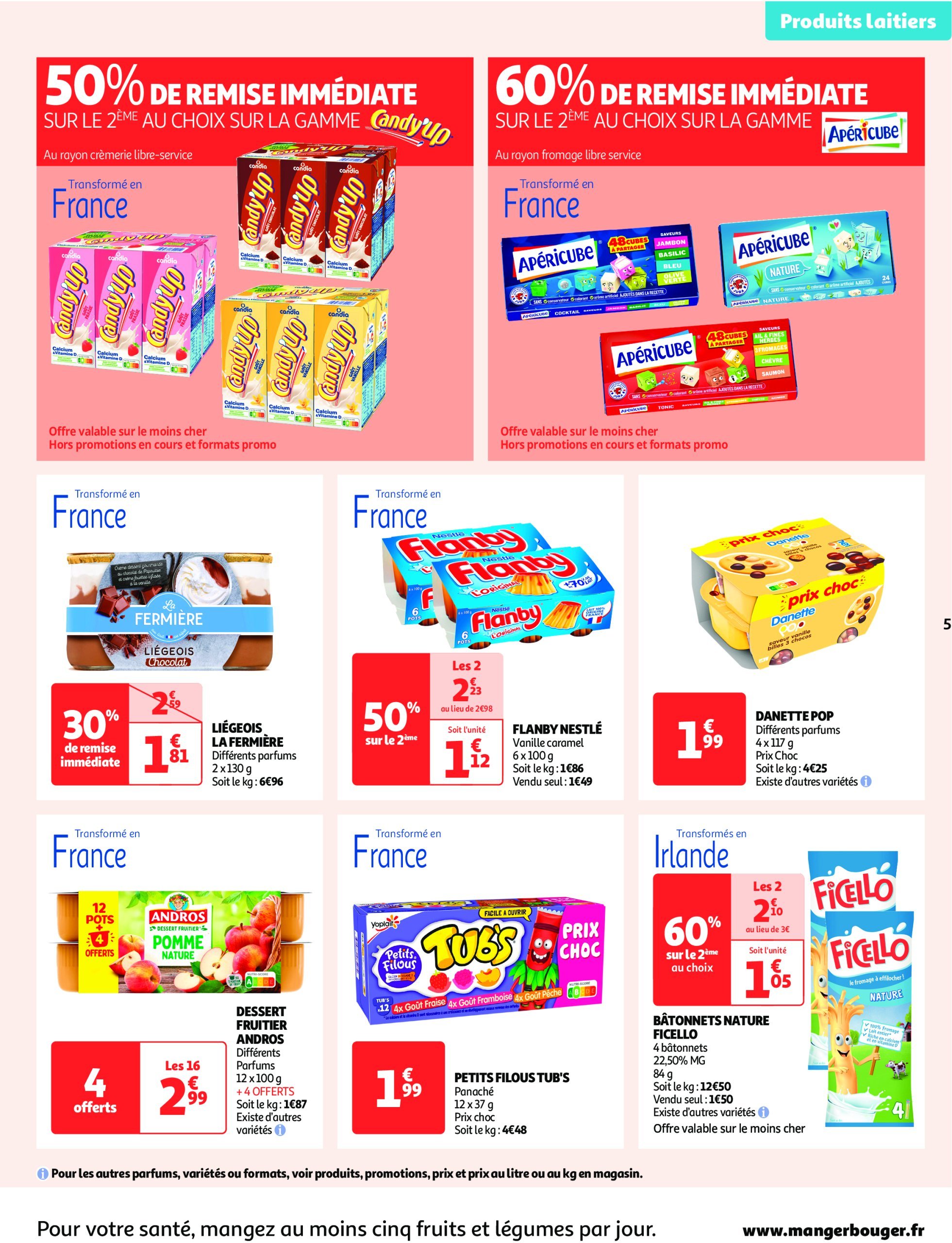 auchan - Auchan - Produits laitiers : Petits prix écrémés folder geldig vanaf 11/02 - 23/02 - page: 5