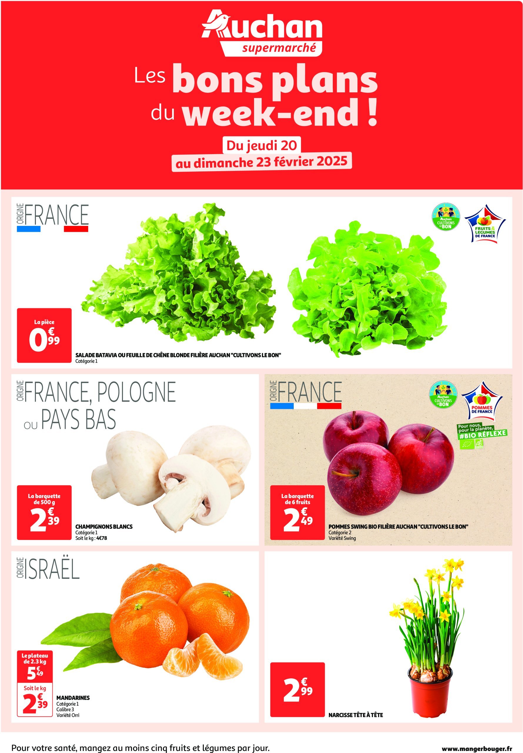 auchan - Auchan supermarché - Les bons plans du week-end dans votre super ! folder geldig vanaf 20/02 - 23/02 - page: 1