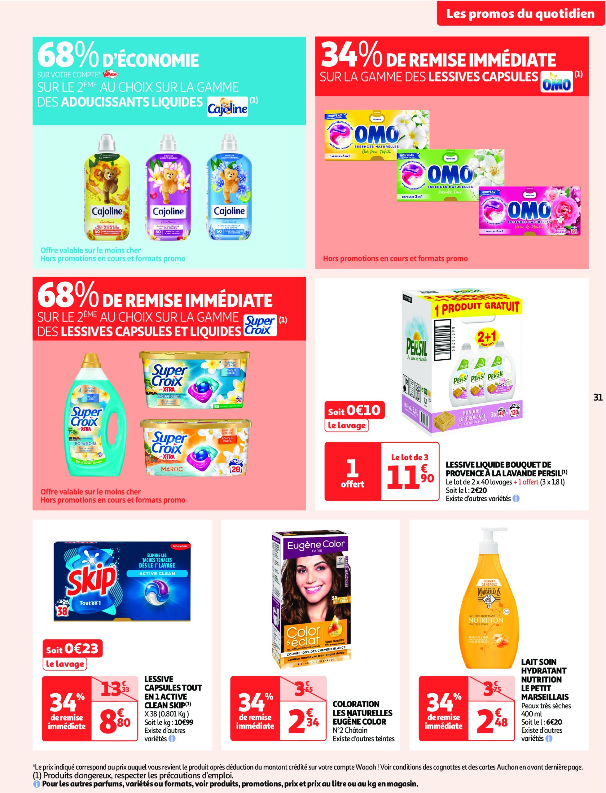 auchan - Auchan supermarché - Les gros prix on en fait des confettis dans votre super folder geldig vanaf 25/02 - 08/03 - page: 31