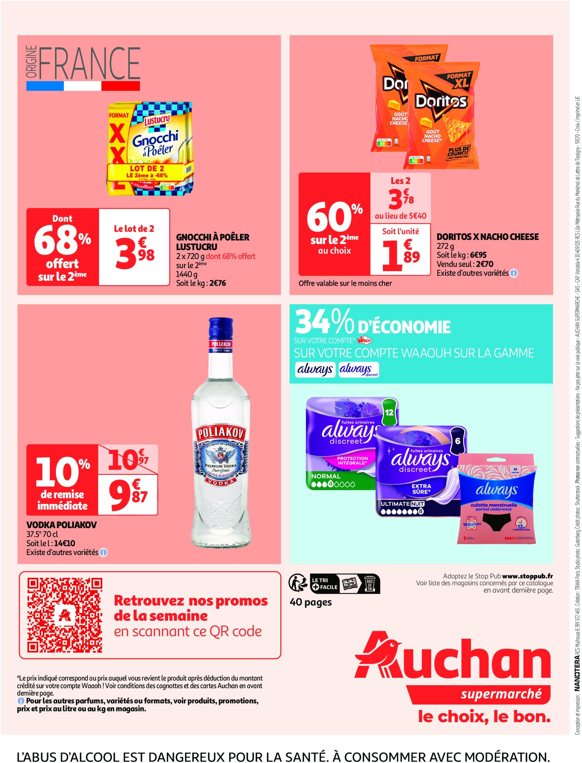 auchan - Auchan supermarché - Les gros prix on en fait des confettis dans votre super folder geldig vanaf 25/02 - 08/03 - page: 40