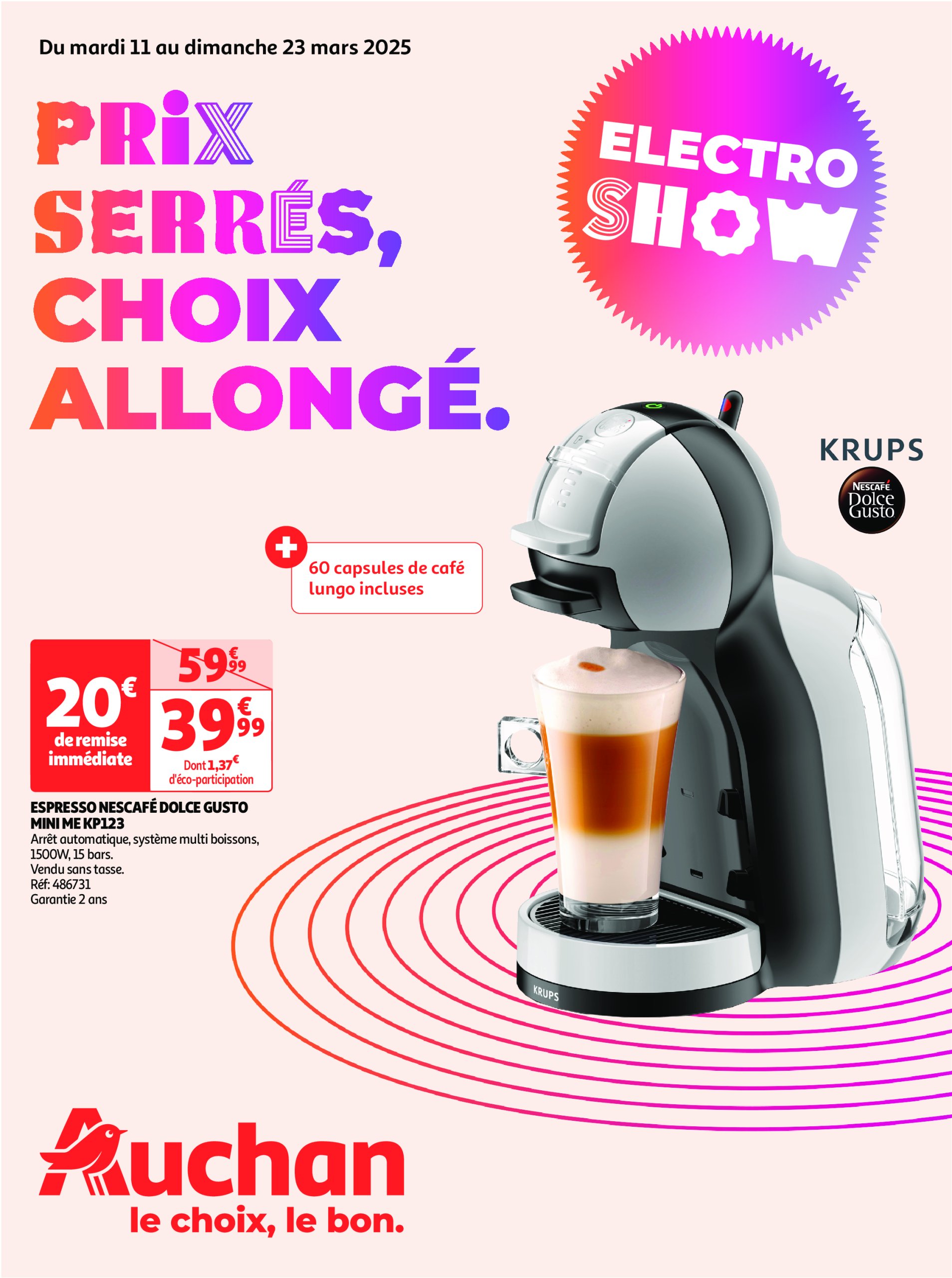 auchan - Auchan - Electro show: Prix serrés, choix allongé folder geldig vanaf 11/03 - 23/03