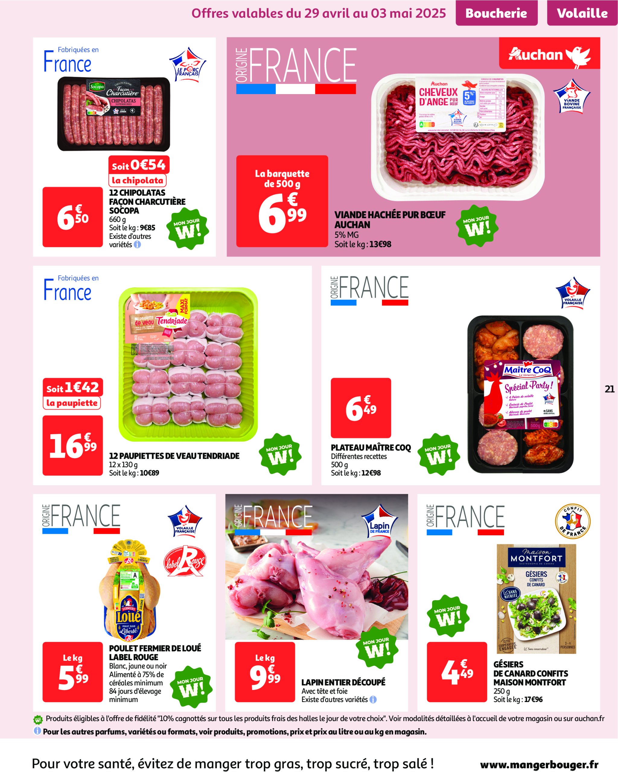 auchan - Auchan - Des prix aussi bas, c'est le top folder geldig vanaf 29/04 - 11/05 - page: 21 auchan - Auchan - Des prix aussi bas, c'est le top folder geldig vanaf 29/04 - 11/05 - page: 21