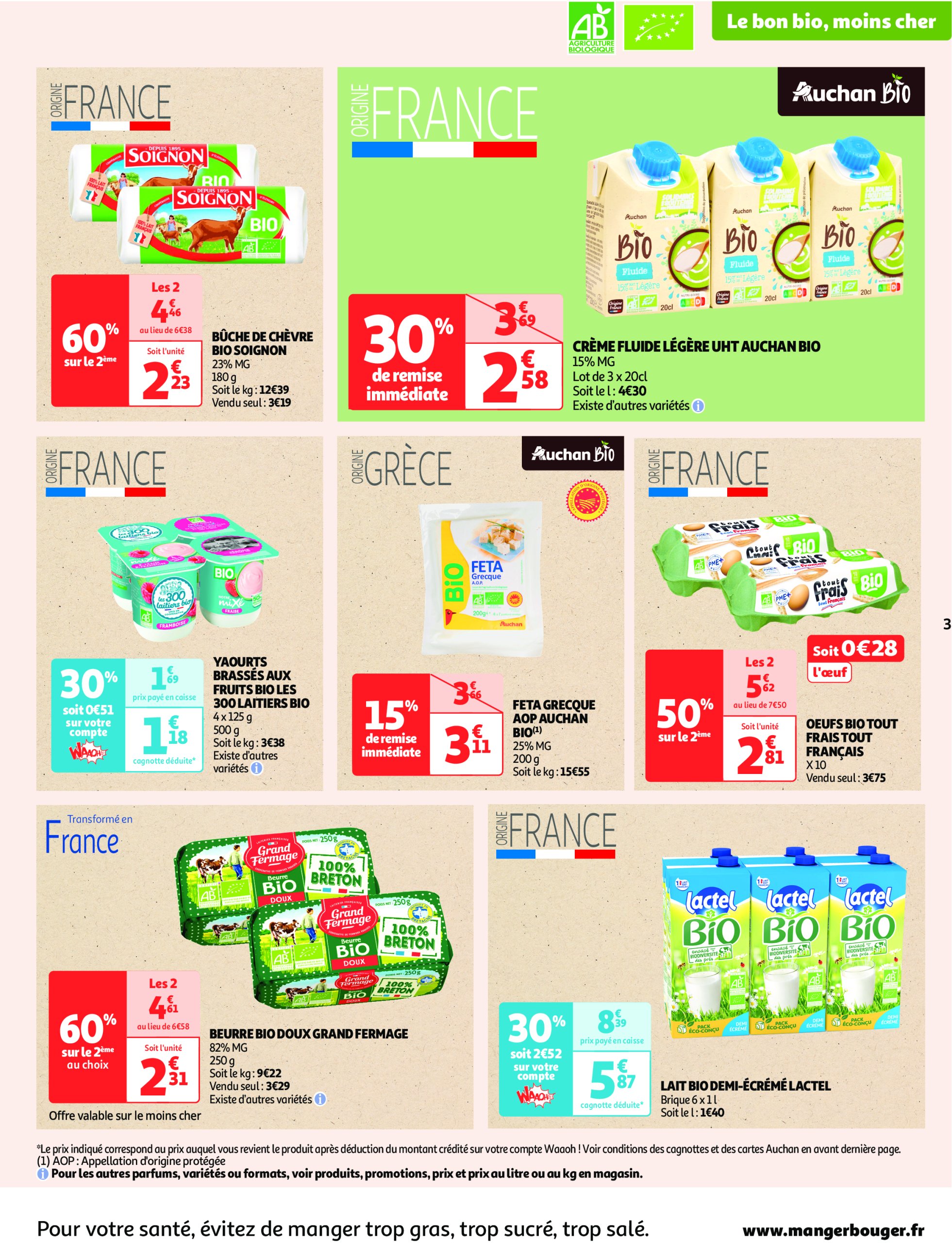 auchan - Auchan supermarché - Le bon bio, moins cher folder geldig vanaf 13/05 - 24/05 - page: 3