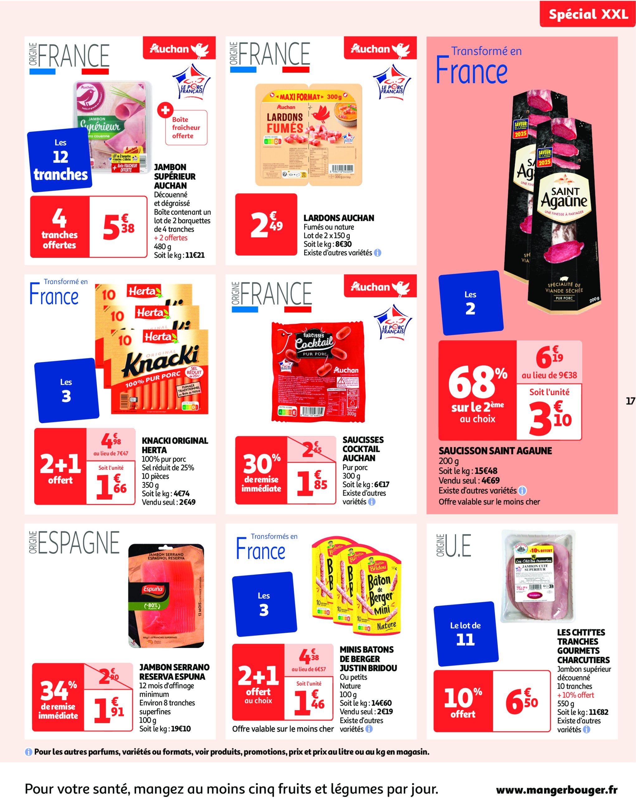 auchan - Auchan - XXL : En gros, vous êtes toujours gagnant folder geldig vanaf 27/05 - 09/06 - page: 17 auchan - Auchan - XXL : En gros, vous êtes toujours gagnant folder geldig vanaf 27/05 - 09/06 - page: 17