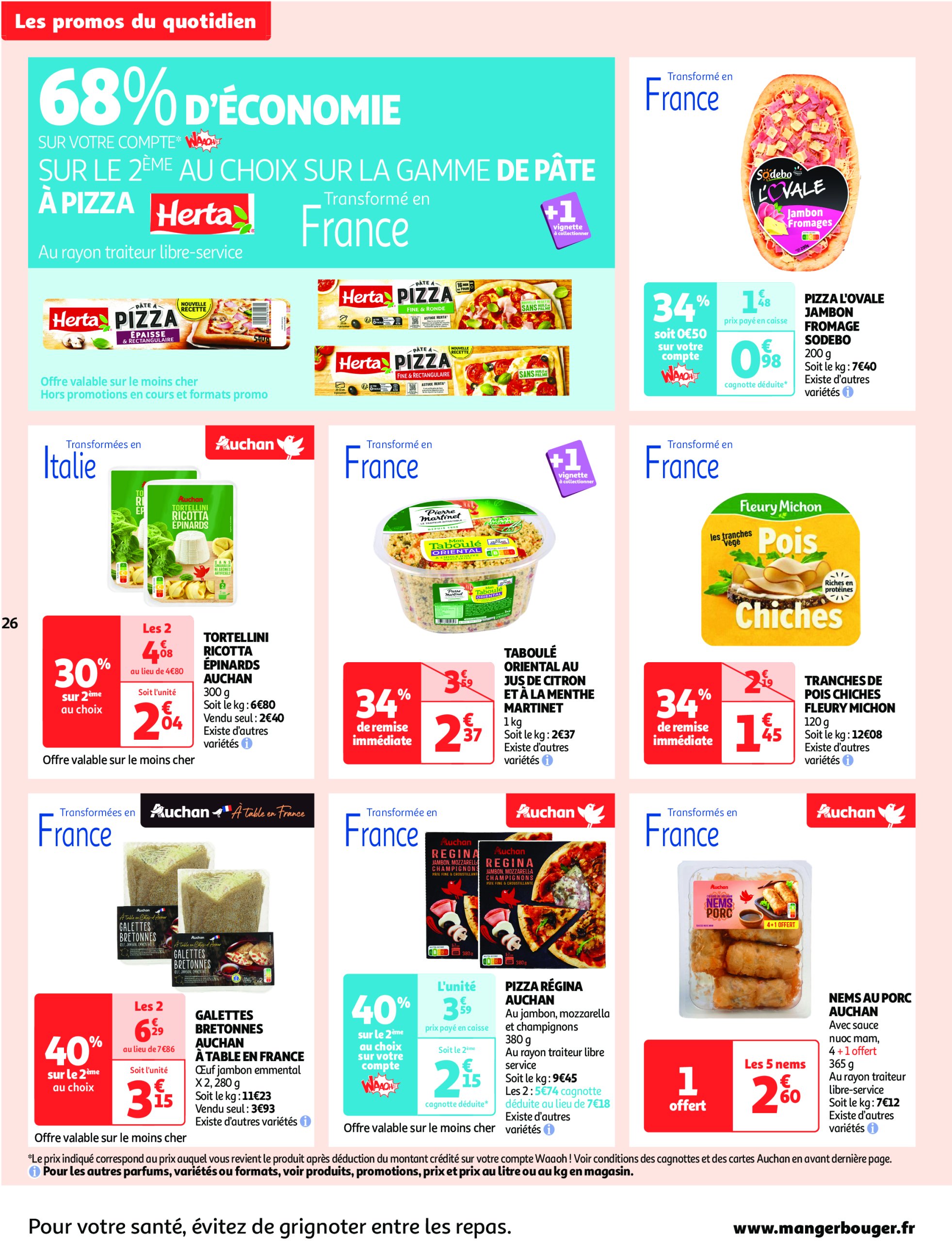 auchan - Auchan - Des prix qui ne poussent pas le bouchon folder geldig vanaf 03/06 - 15/06 - page: 26 auchan - Auchan - Des prix qui ne poussent pas le bouchon folder geldig vanaf 03/06 - 15/06 - page: 26
