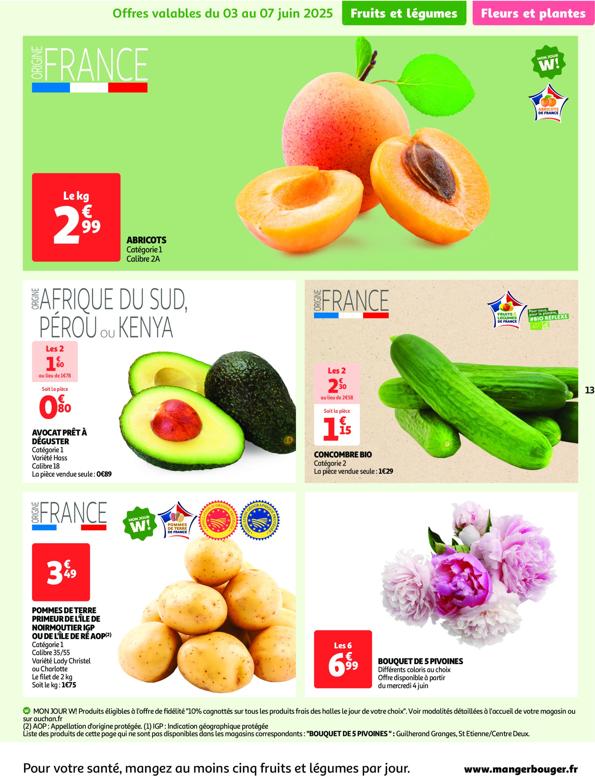 auchan - Auchan - Des prix qui ne poussent pas le bouchon folder geldig vanaf 03/06 - 15/06 - page: 13 auchan - Auchan - Des prix qui ne poussent pas le bouchon folder geldig vanaf 03/06 - 15/06 - page: 13