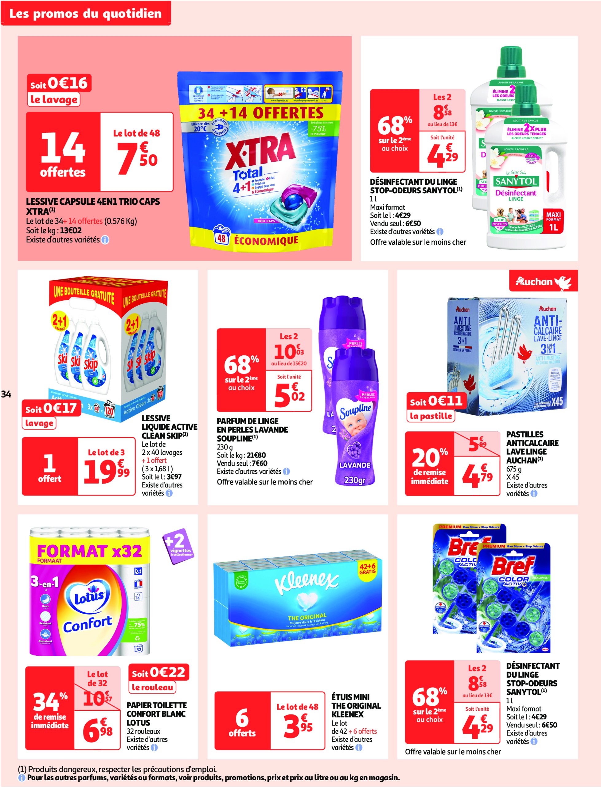 auchan - Auchan - Des prix qui ne poussent pas le bouchon folder geldig vanaf 03/06 - 15/06 - page: 34 auchan - Auchan - Des prix qui ne poussent pas le bouchon folder geldig vanaf 03/06 - 15/06 - page: 34