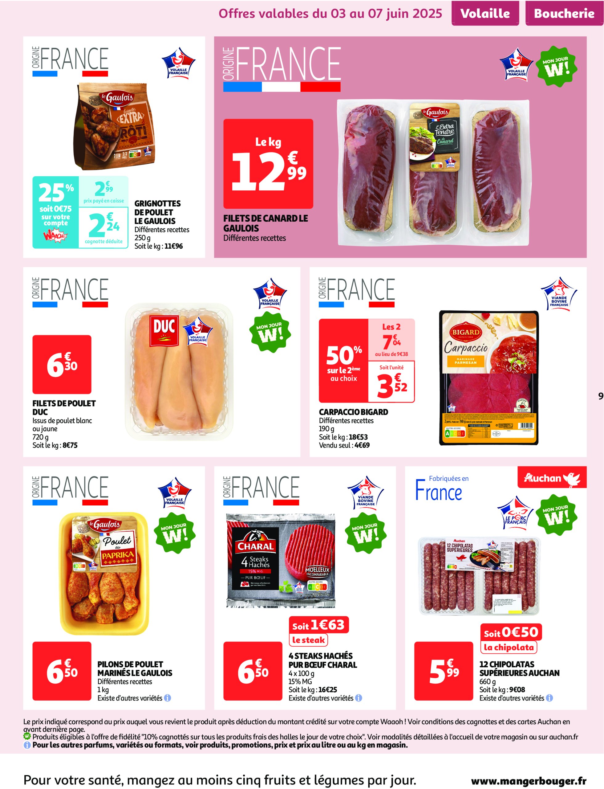 auchan - Auchan - Des prix qui ne poussent pas le bouchon folder geldig vanaf 03/06 - 15/06 - page: 9 auchan - Auchan - Des prix qui ne poussent pas le bouchon folder geldig vanaf 03/06 - 15/06 - page: 9