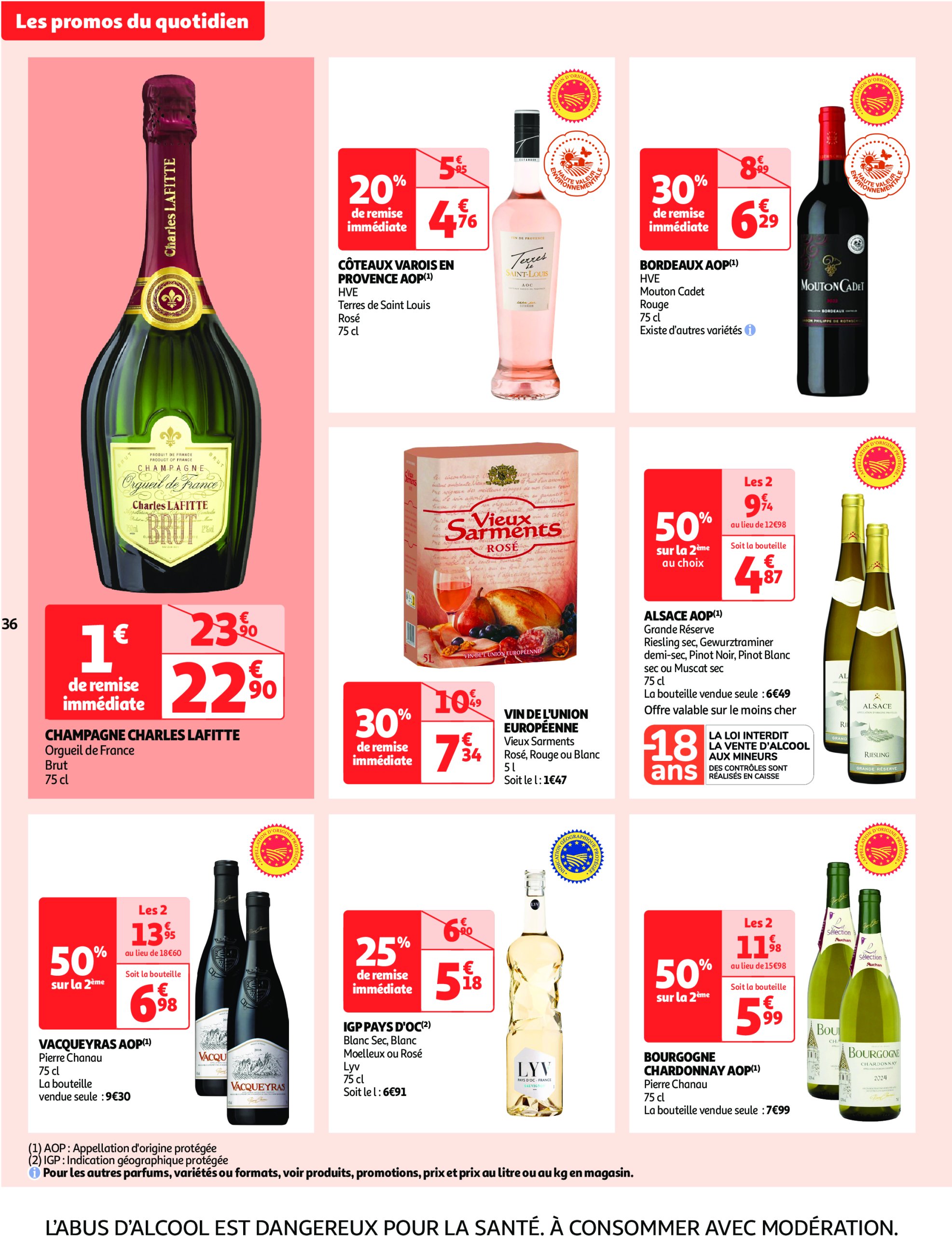auchan - Auchan - Des prix qui ne poussent pas le bouchon folder geldig vanaf 03/06 - 15/06 - page: 36 auchan - Auchan - Des prix qui ne poussent pas le bouchon folder geldig vanaf 03/06 - 15/06 - page: 36