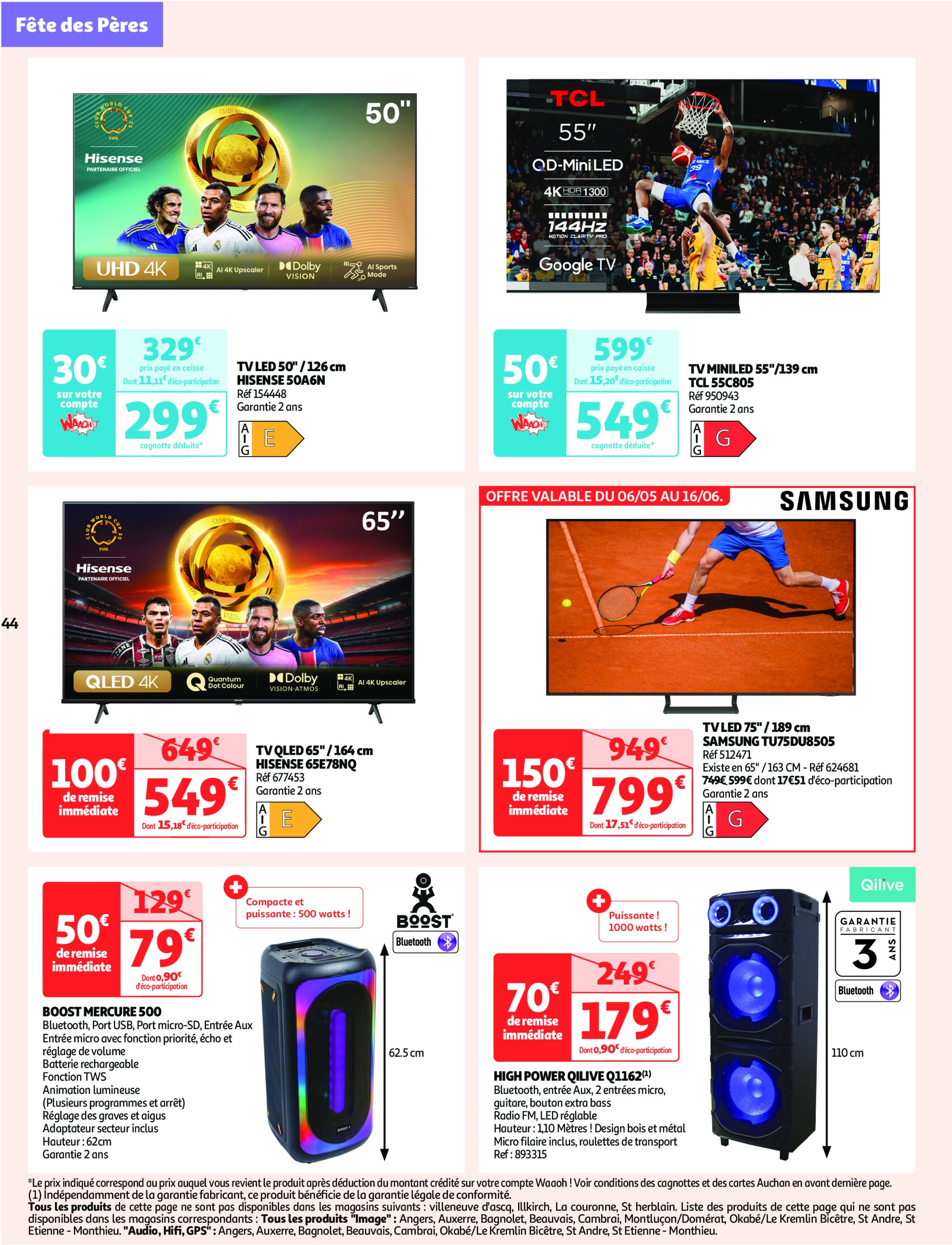 auchan - Auchan - Des prix qui ne poussent pas le bouchon folder geldig vanaf 03/06 - 15/06 - page: 44 auchan - Auchan - Des prix qui ne poussent pas le bouchon folder geldig vanaf 03/06 - 15/06 - page: 44