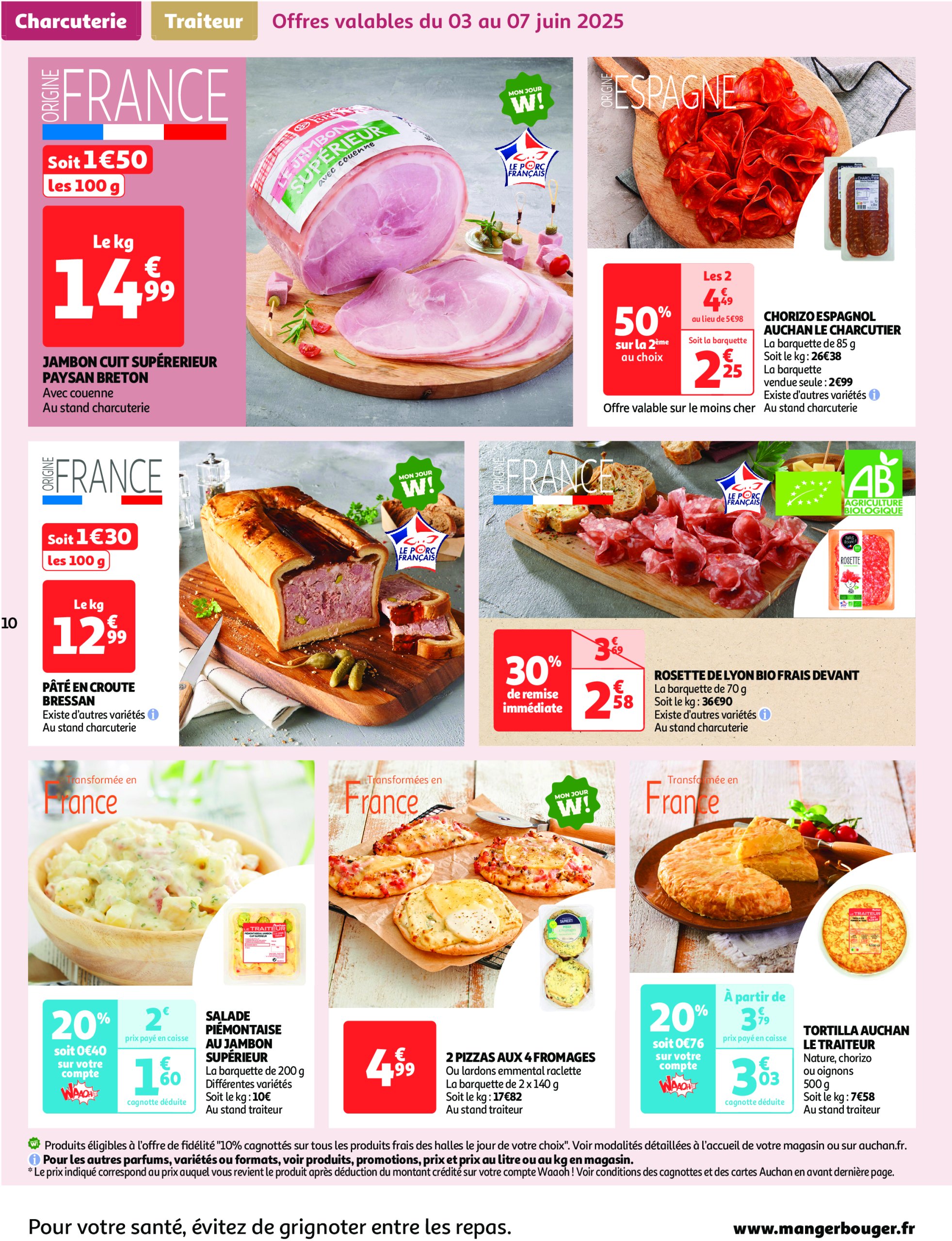 auchan - Auchan - Des prix qui ne poussent pas le bouchon folder geldig vanaf 03/06 - 15/06 - page: 10 auchan - Auchan - Des prix qui ne poussent pas le bouchon folder geldig vanaf 03/06 - 15/06 - page: 10