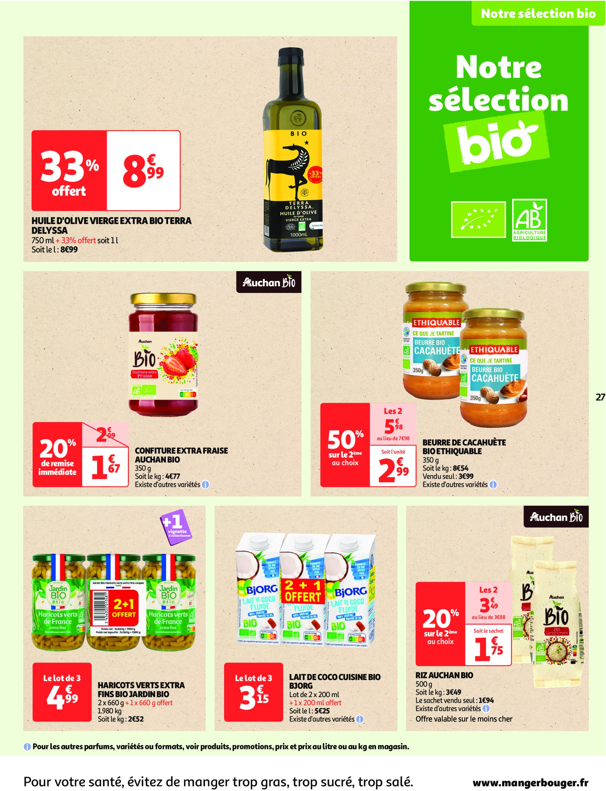 auchan - Auchan - Des prix qui ne poussent pas le bouchon folder geldig vanaf 03/06 - 15/06 - page: 27 auchan - Auchan - Des prix qui ne poussent pas le bouchon folder geldig vanaf 03/06 - 15/06 - page: 27