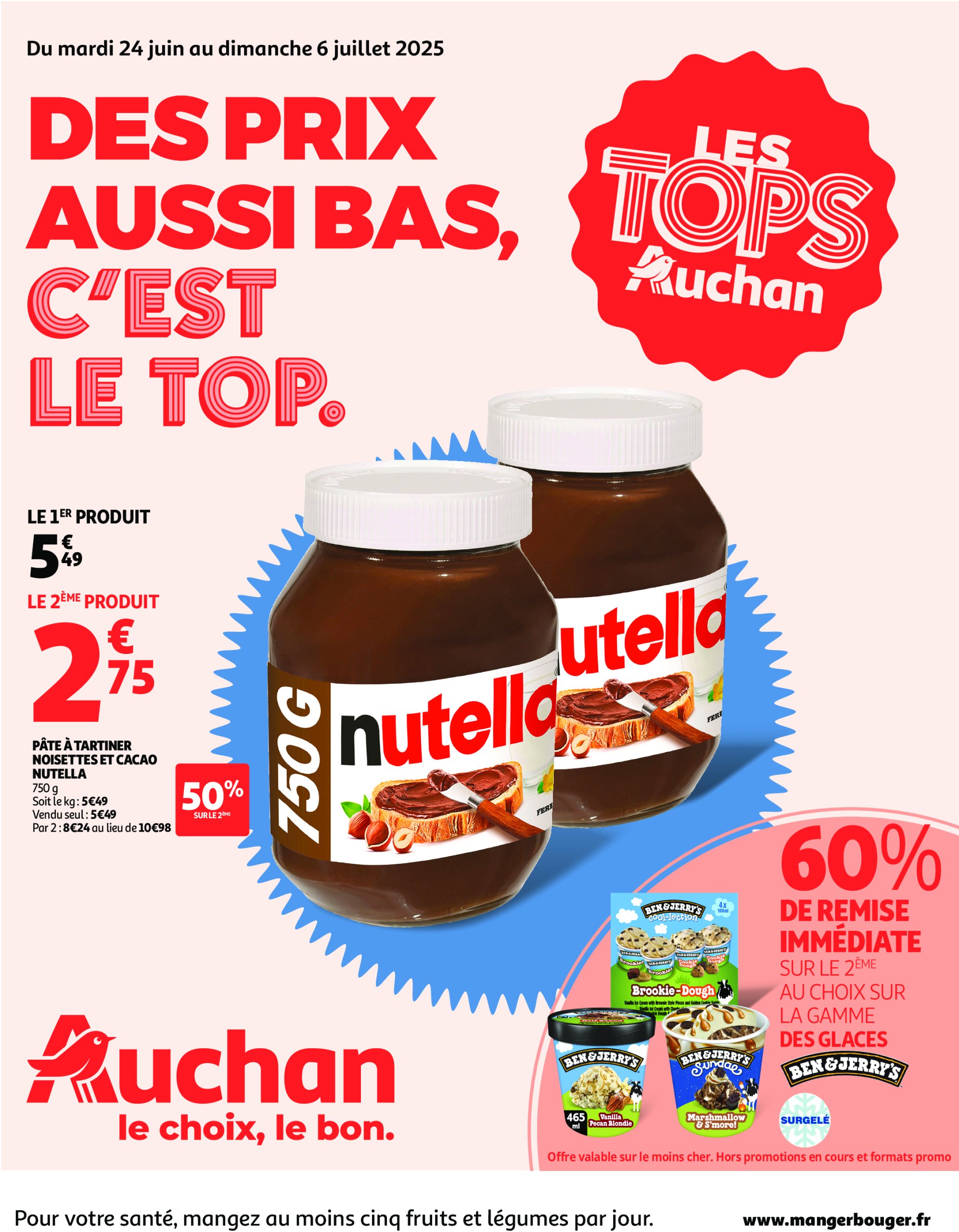 auchan - Auchan - Des prix aussi bas, c'est le Top ! folder geldig vanaf 24/06 - 06/07