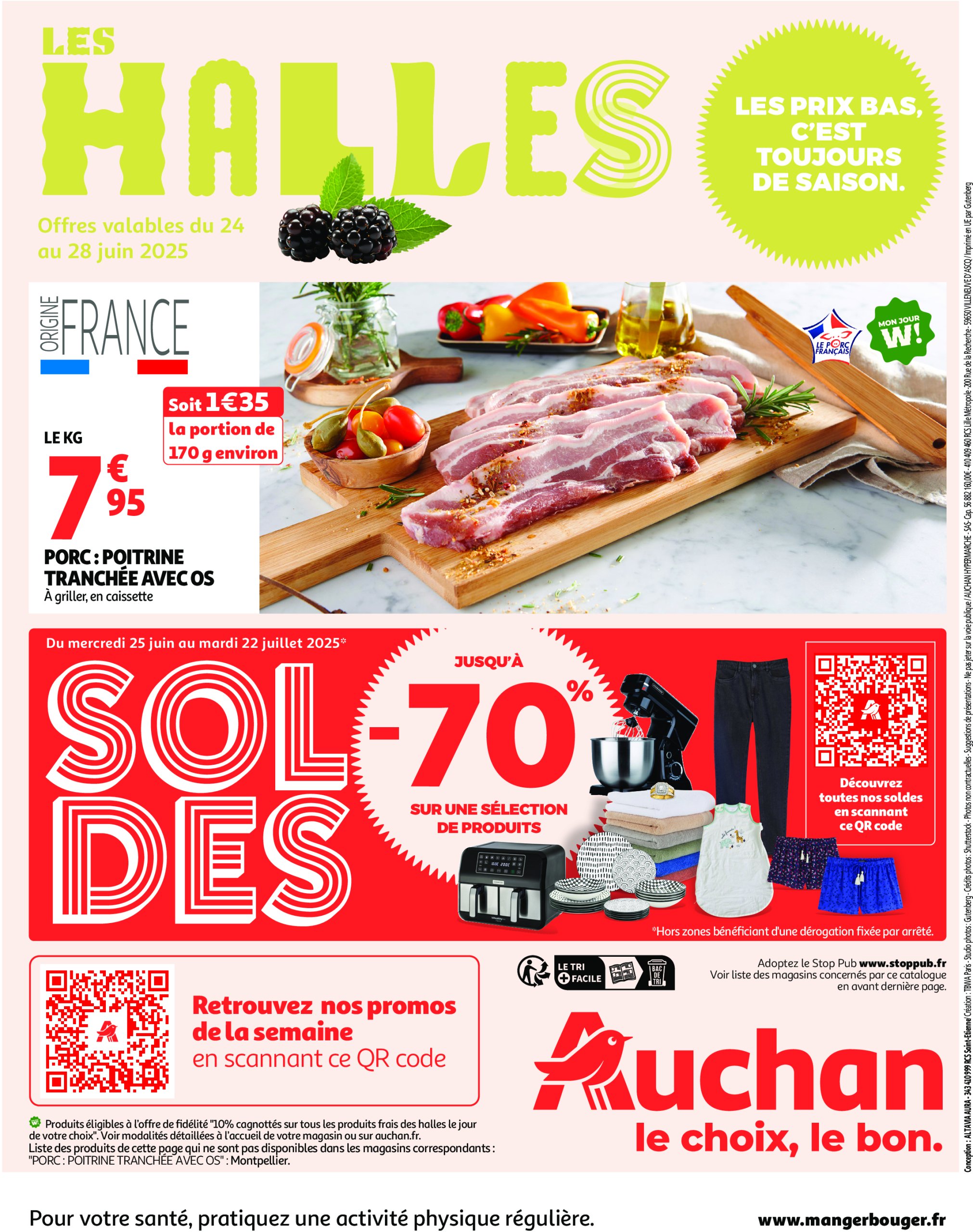 auchan - Auchan - Des prix aussi bas, c'est le Top ! folder geldig vanaf 24/06 - 06/07 - page: 38