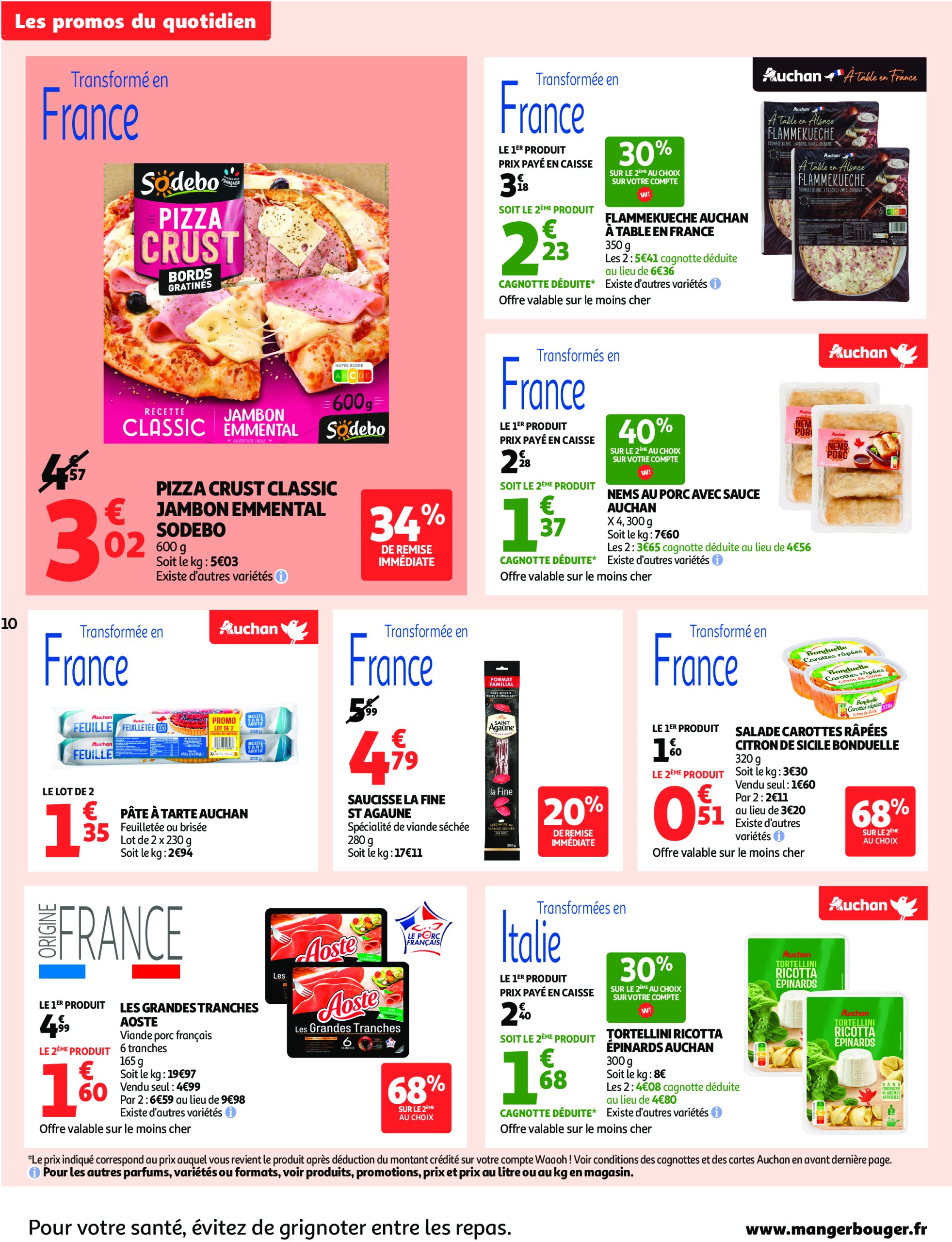 auchan - Auchan - Les prix bas qui font du bien au quotidien folder geldig vanaf 01/07 - 12/07 - page: 10