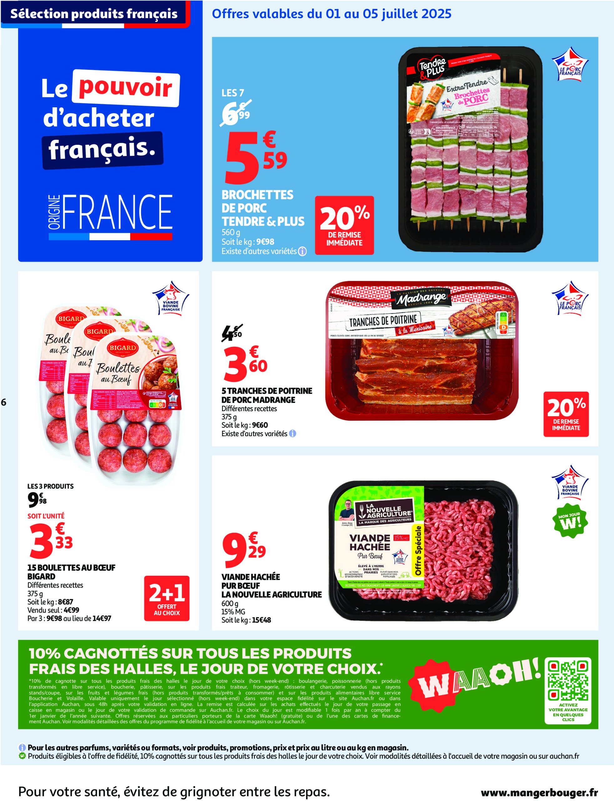 auchan - Auchan - C'est bon de rentrer moins cher folder geldig vanaf 01/07 - 13/07 - page: 6 auchan - Auchan - C'est bon de rentrer moins cher folder geldig vanaf 01/07 - 13/07 - page: 6