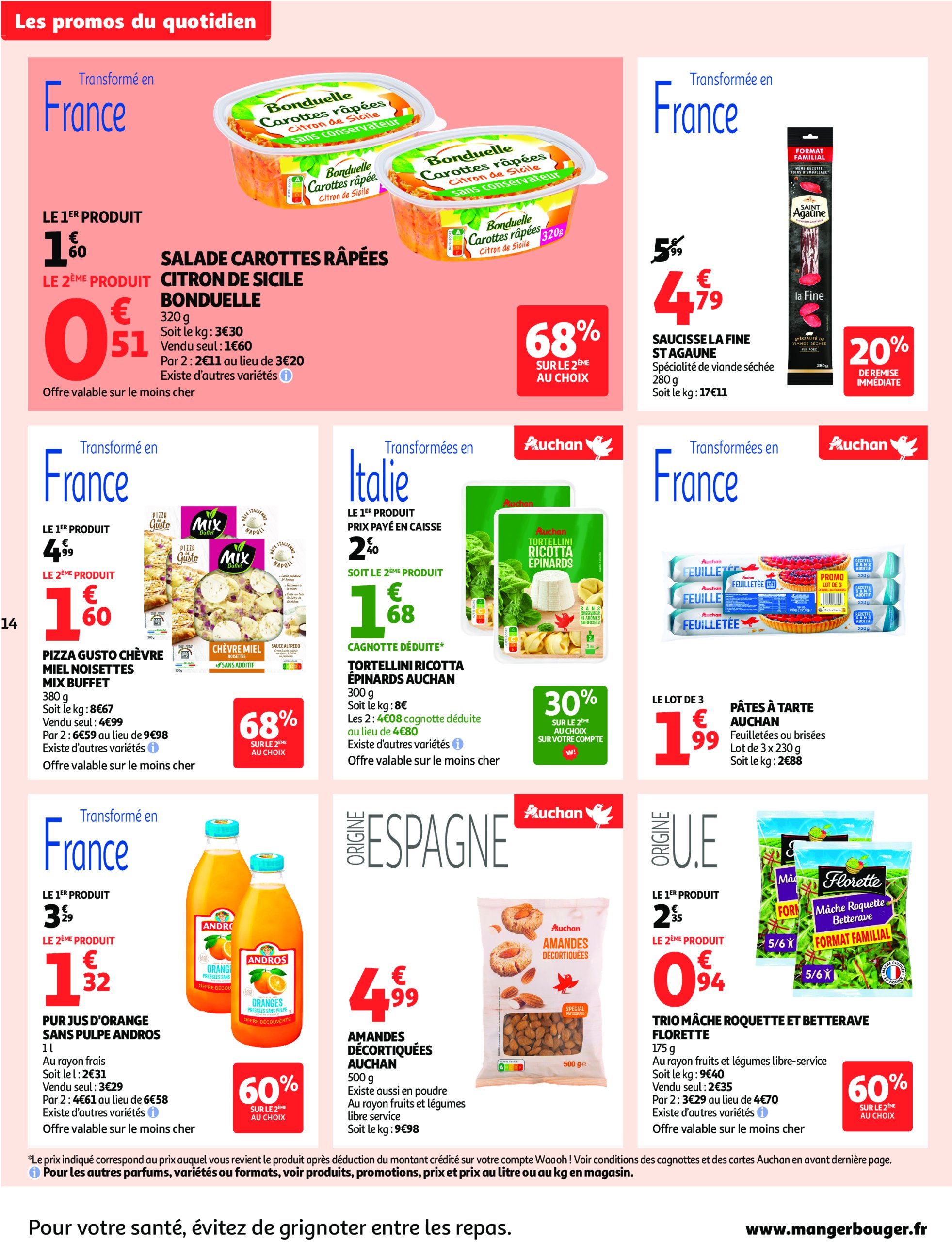 auchan - Auchan - C'est bon de rentrer moins cher folder geldig vanaf 01/07 - 13/07 - page: 14 auchan - Auchan - C'est bon de rentrer moins cher folder geldig vanaf 01/07 - 13/07 - page: 14