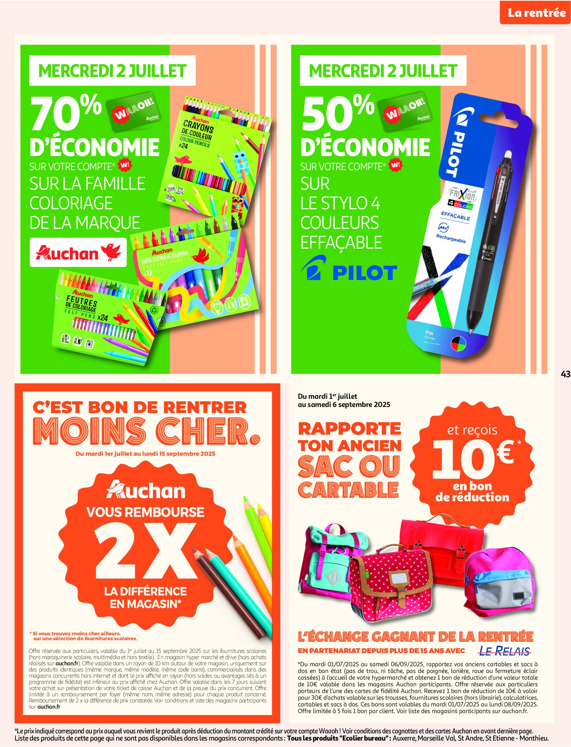 auchan - Auchan - C'est bon de rentrer moins cher folder geldig vanaf 01/07 - 13/07 - page: 43 auchan - Auchan - C'est bon de rentrer moins cher folder geldig vanaf 01/07 - 13/07 - page: 43