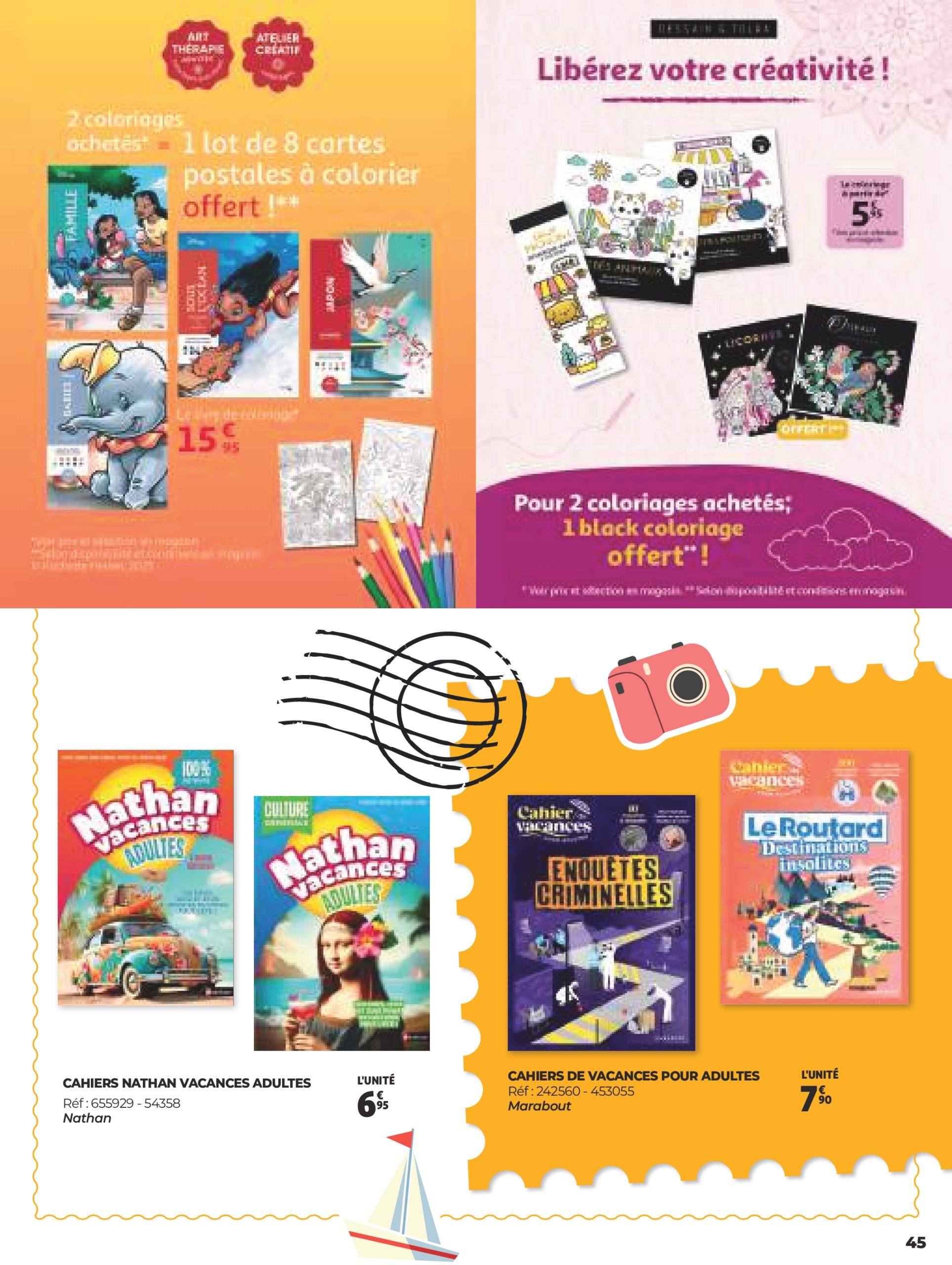 auchan - Auchan - Une sélection pour voyager partout folder geldig vanaf 25/06 - 31/08 - page: 45 auchan - Auchan - Une sélection pour voyager partout folder geldig vanaf 25/06 - 31/08 - page: 45