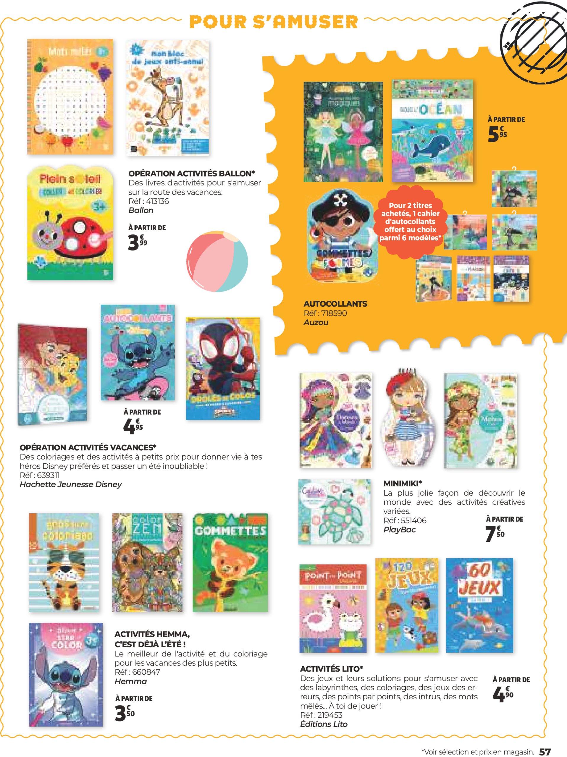 auchan - Auchan - Une sélection pour voyager partout folder geldig vanaf 25/06 - 31/08 - page: 57 auchan - Auchan - Une sélection pour voyager partout folder geldig vanaf 25/06 - 31/08 - page: 57
