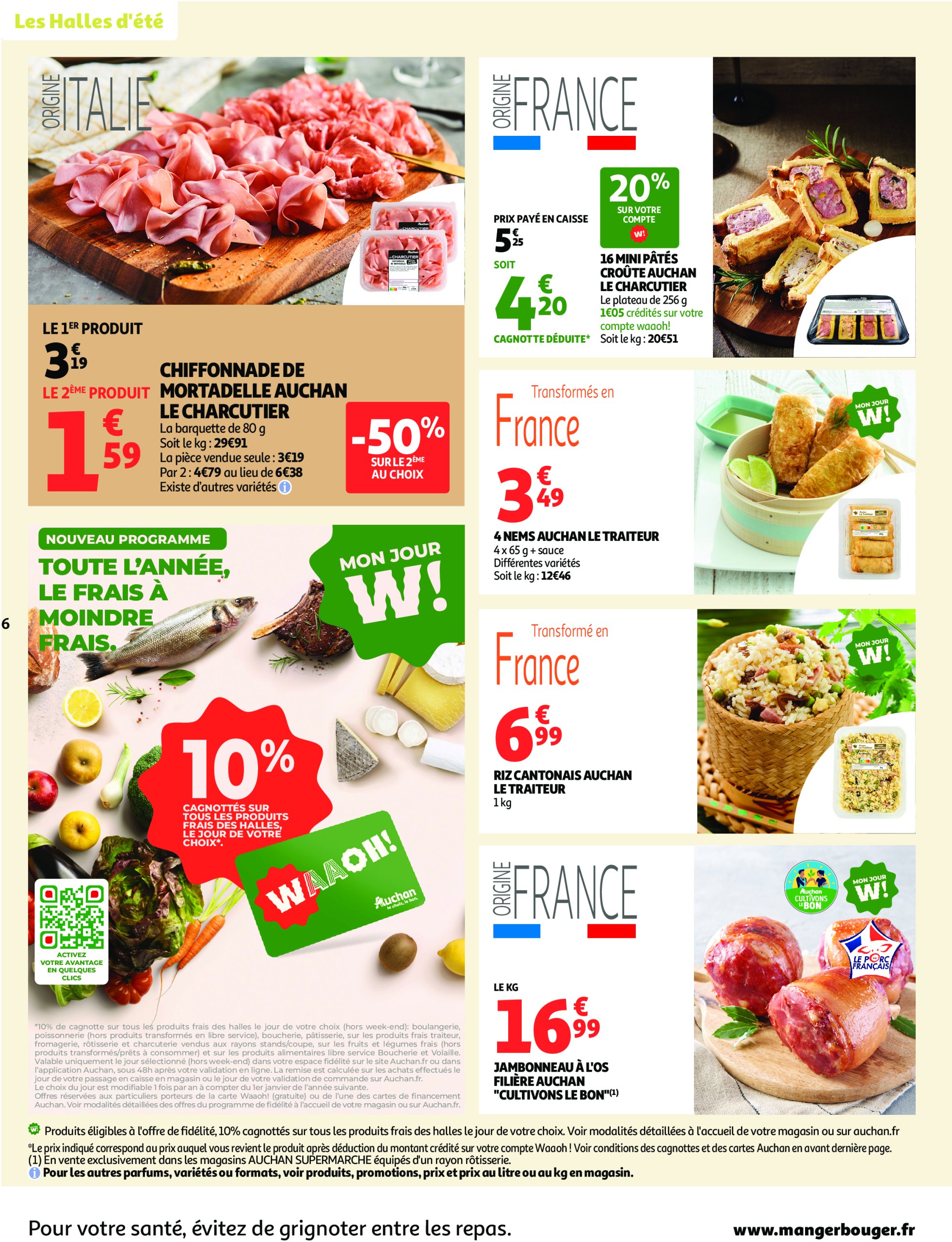 auchan - Auchan Supermarché - Les halles d'été, les prix bas c'est toujours de saison folder geldig vanaf 08/07 - 12/07 - page: 6