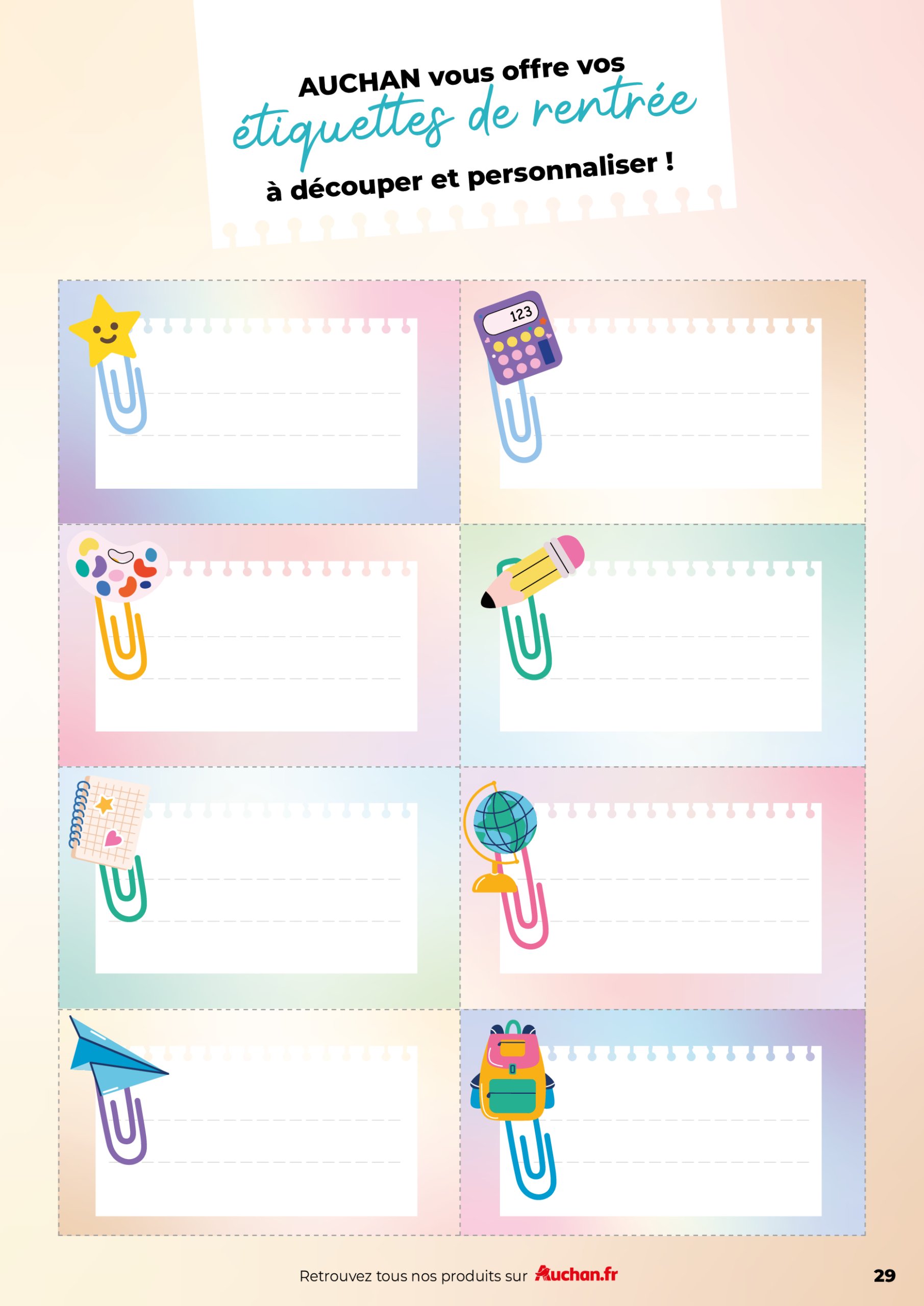auchan - Auchan - Guide maroquinerie scolaire : C'est bon de rentrer moins cher folder geldig vanaf 01/07 - 31/08 - page: 29