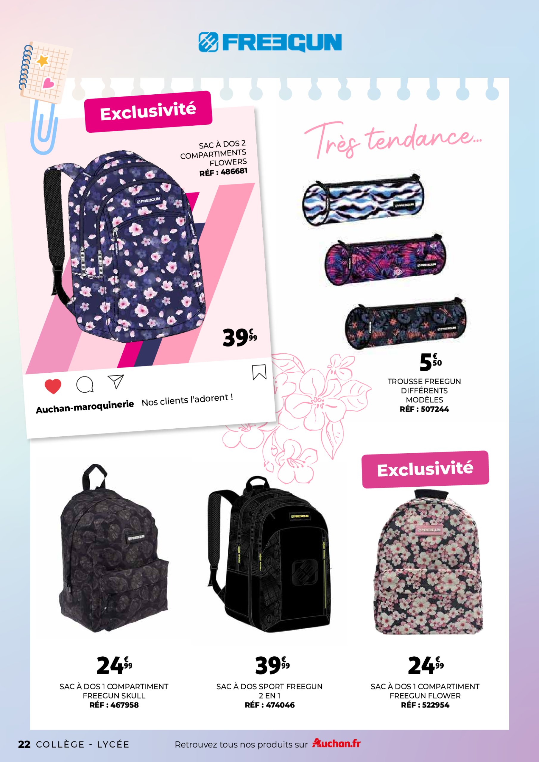 auchan - Auchan - Guide maroquinerie scolaire : C'est bon de rentrer moins cher folder geldig vanaf 01/07 - 31/08 - page: 22