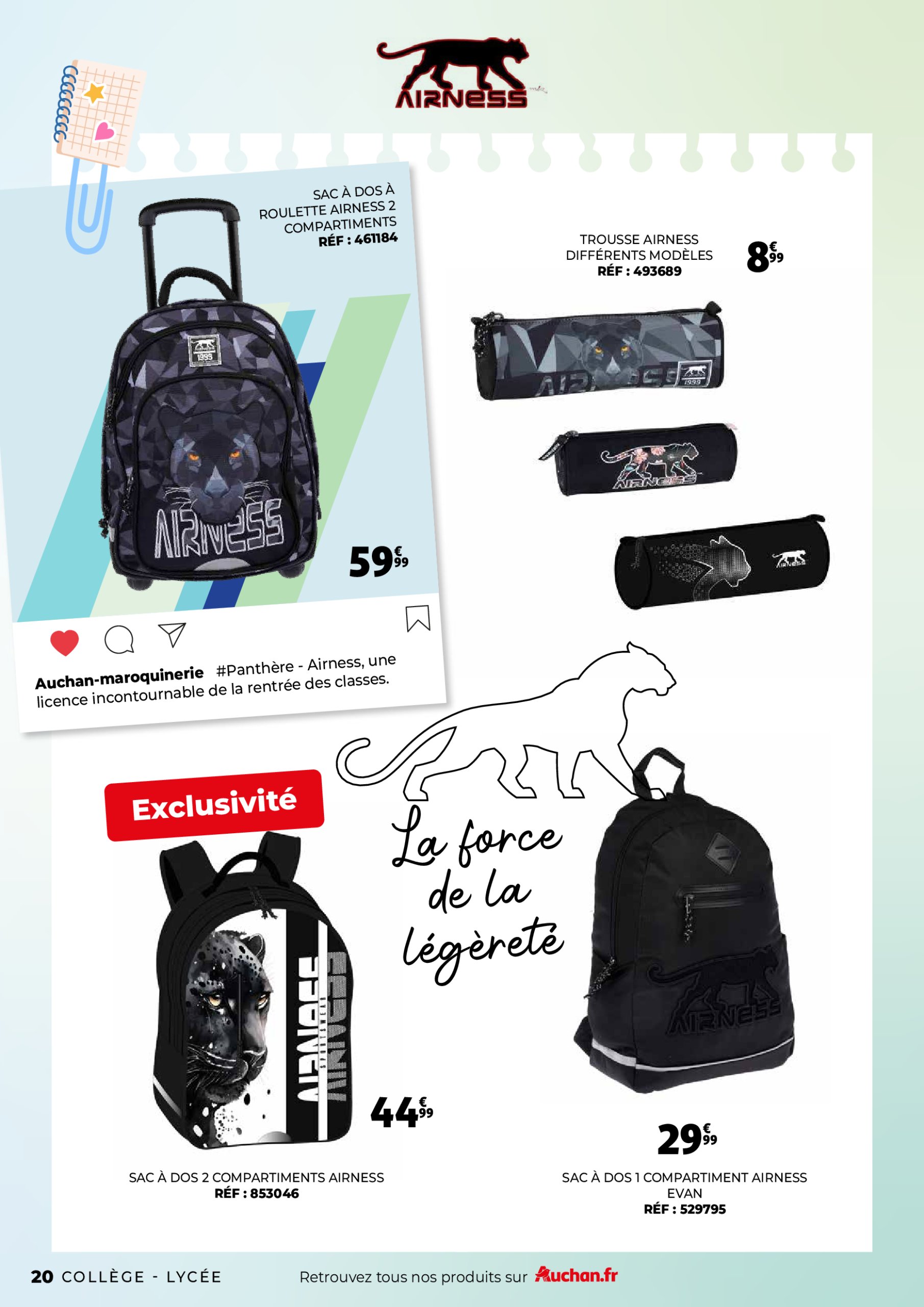 auchan - Auchan - Guide maroquinerie scolaire : C'est bon de rentrer moins cher folder geldig vanaf 01/07 - 31/08 - page: 20