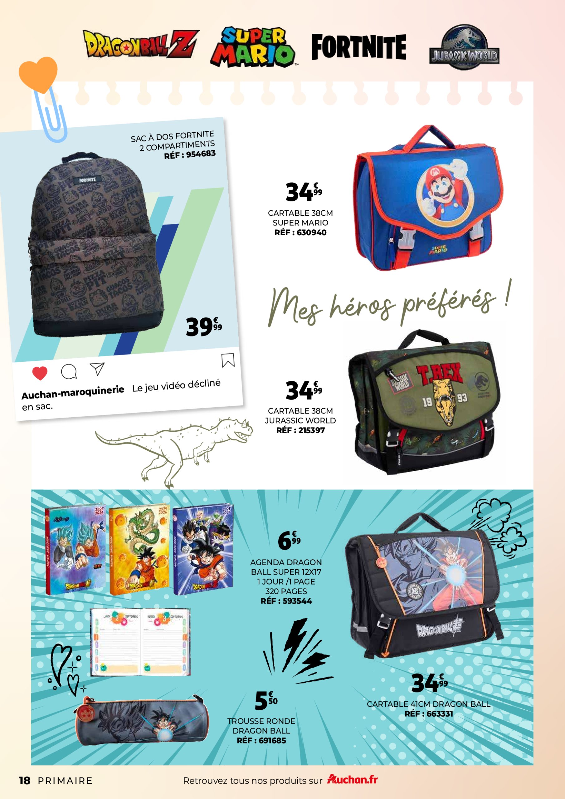 auchan - Auchan - Guide maroquinerie scolaire : C'est bon de rentrer moins cher folder geldig vanaf 01/07 - 31/08 - page: 18