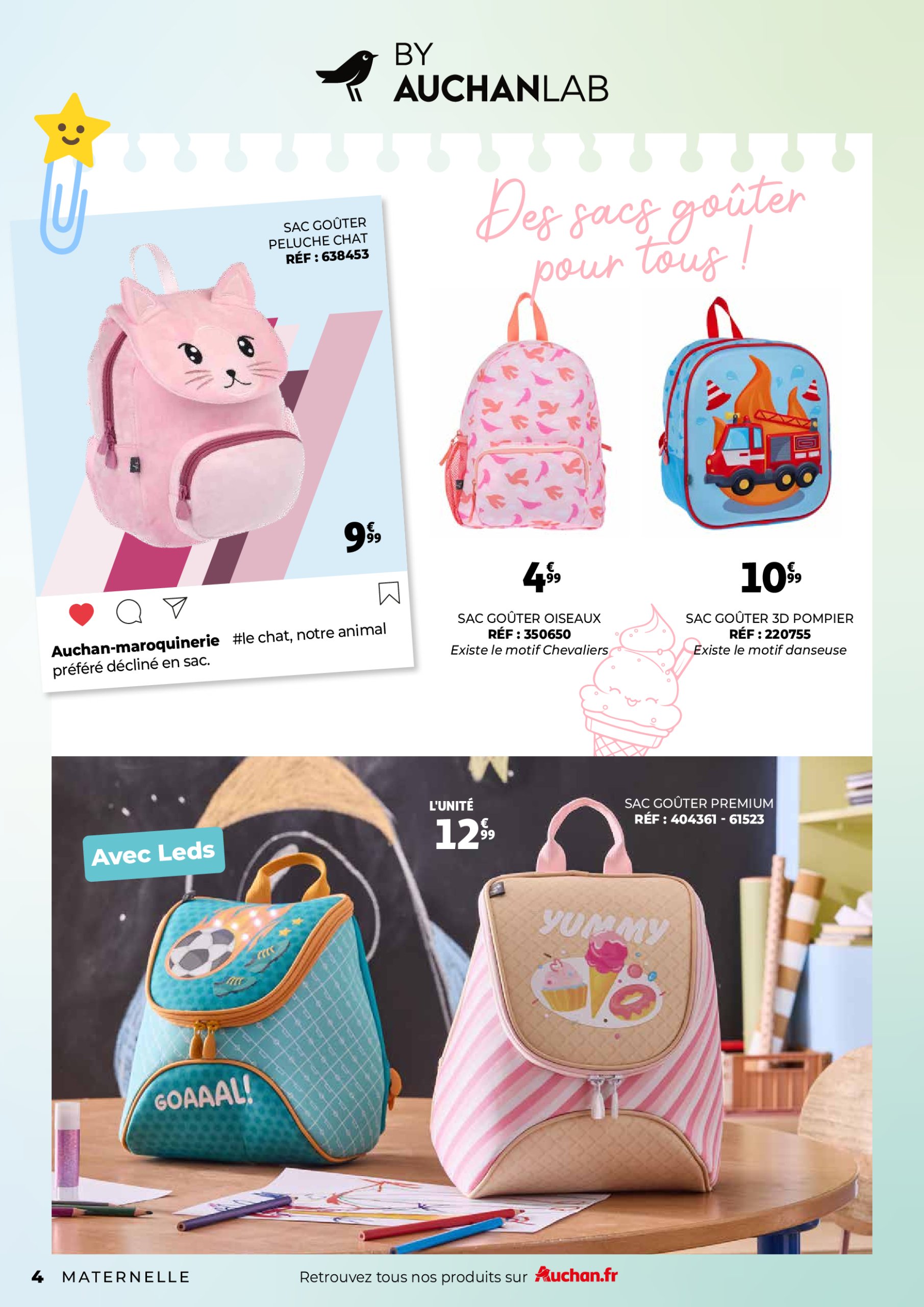 auchan - Auchan - Guide maroquinerie scolaire : C'est bon de rentrer moins cher folder geldig vanaf 01/07 - 31/08 - page: 4