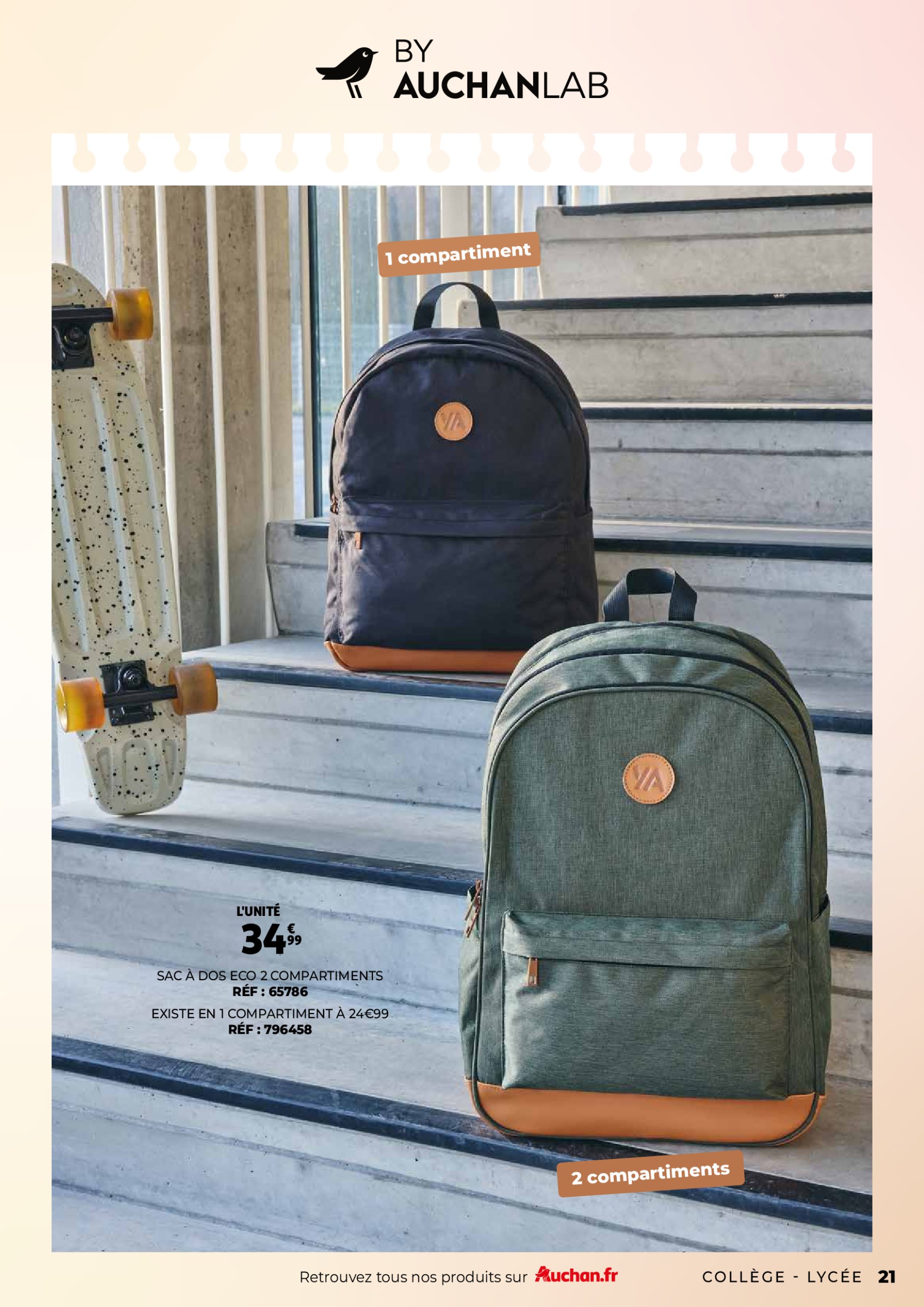 auchan - Auchan - Guide maroquinerie scolaire : C'est bon de rentrer moins cher folder geldig vanaf 01/07 - 31/08 - page: 21