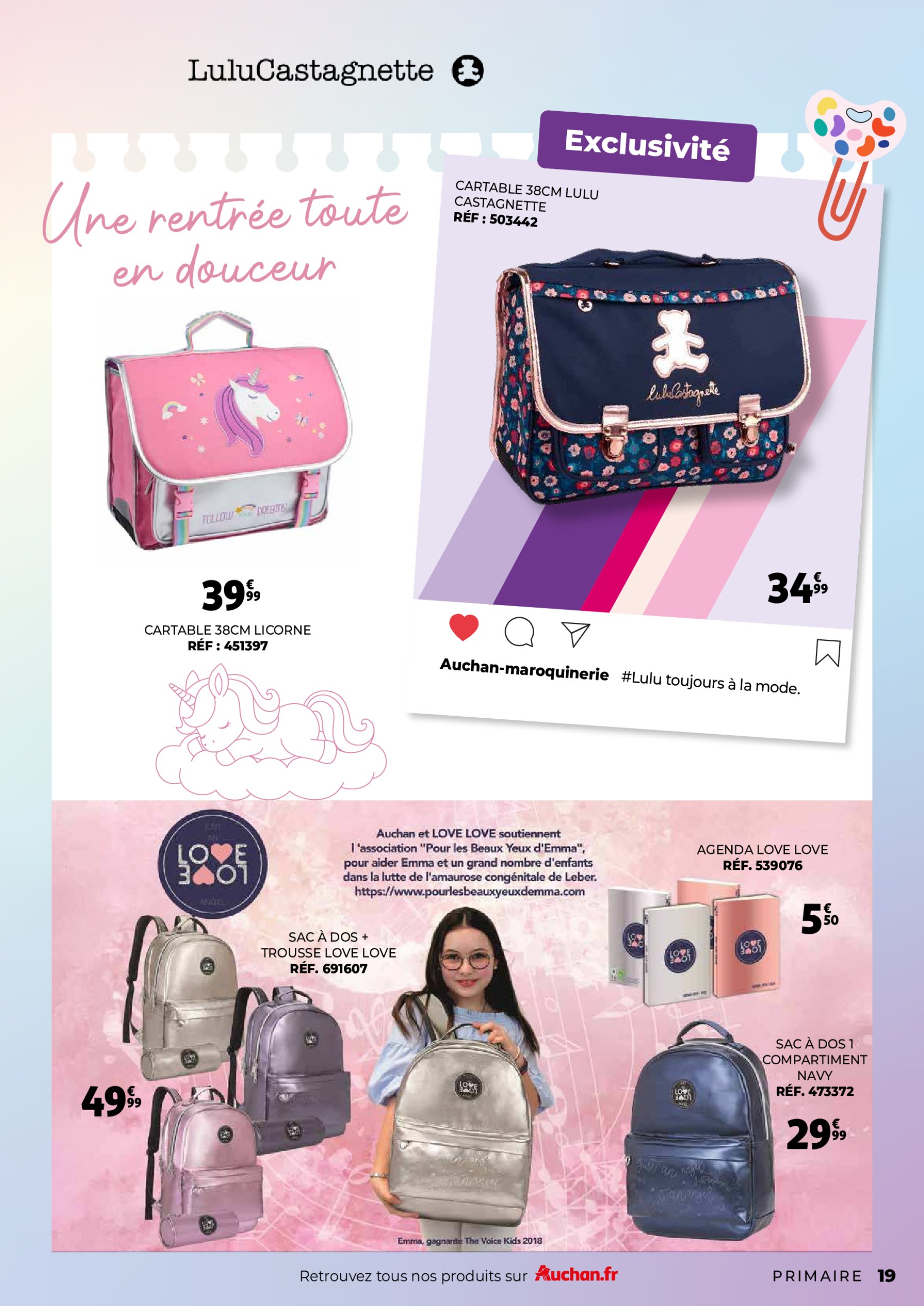 auchan - Auchan - Guide maroquinerie scolaire : C'est bon de rentrer moins cher folder geldig vanaf 01/07 - 31/08 - page: 19