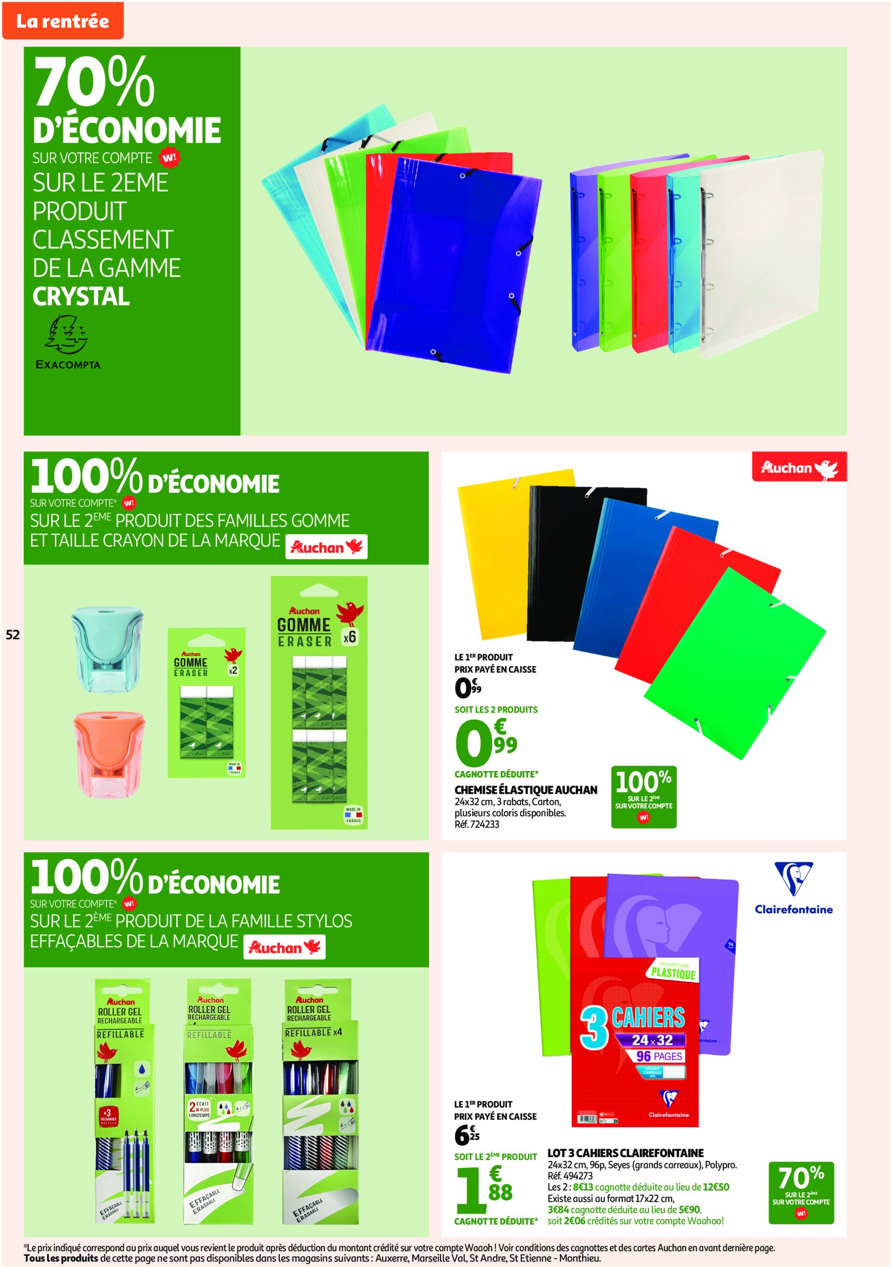 auchan - Auchan - C'est parti pour une année moins chère folder geldig vanaf 16/07 - 27/07 - page: 52 auchan - Auchan - C'est parti pour une année moins chère folder geldig vanaf 16/07 - 27/07 - page: 52