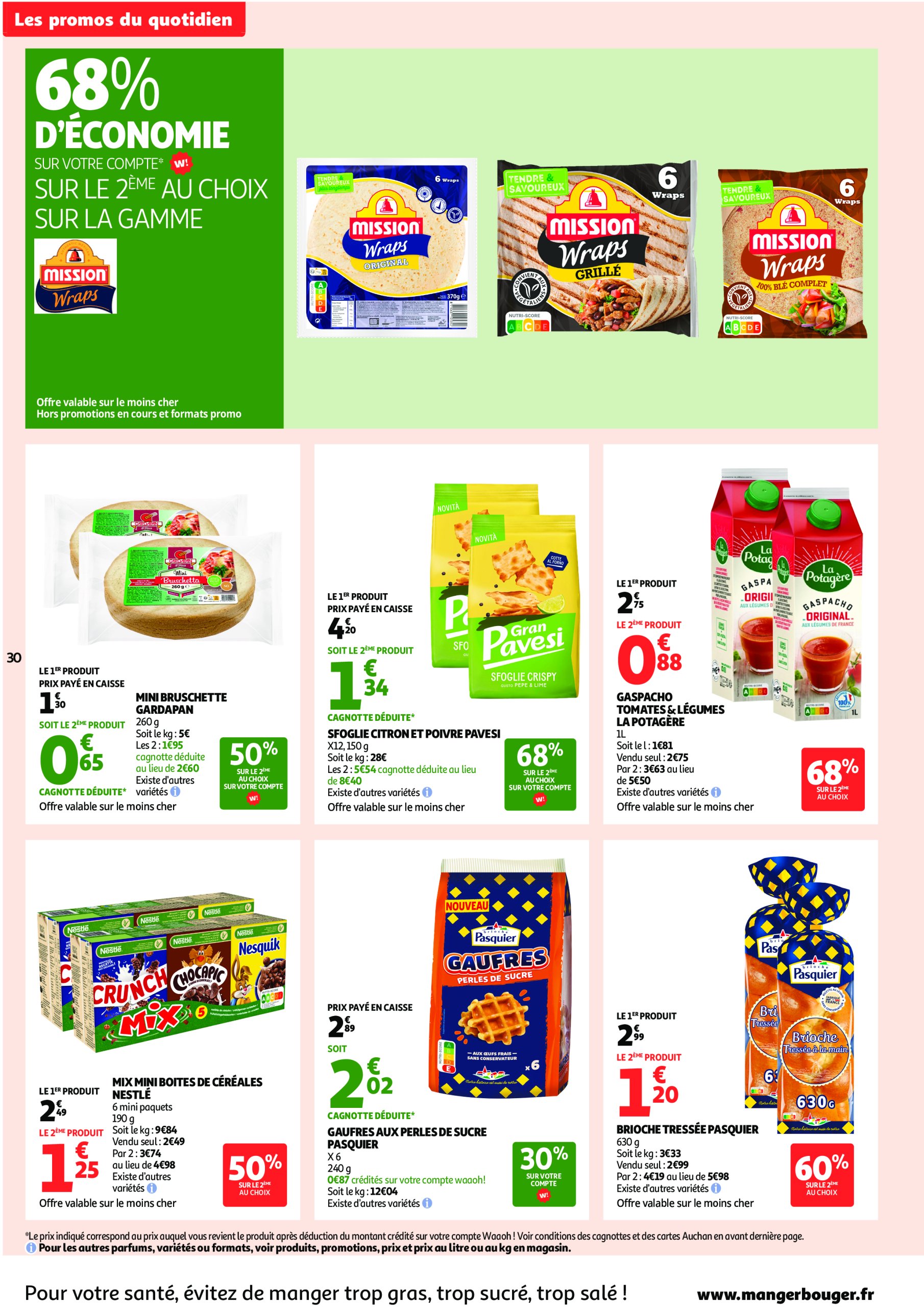 auchan - Auchan - C'est parti pour une année moins chère folder geldig vanaf 16/07 - 27/07 - page: 30 auchan - Auchan - C'est parti pour une année moins chère folder geldig vanaf 16/07 - 27/07 - page: 30