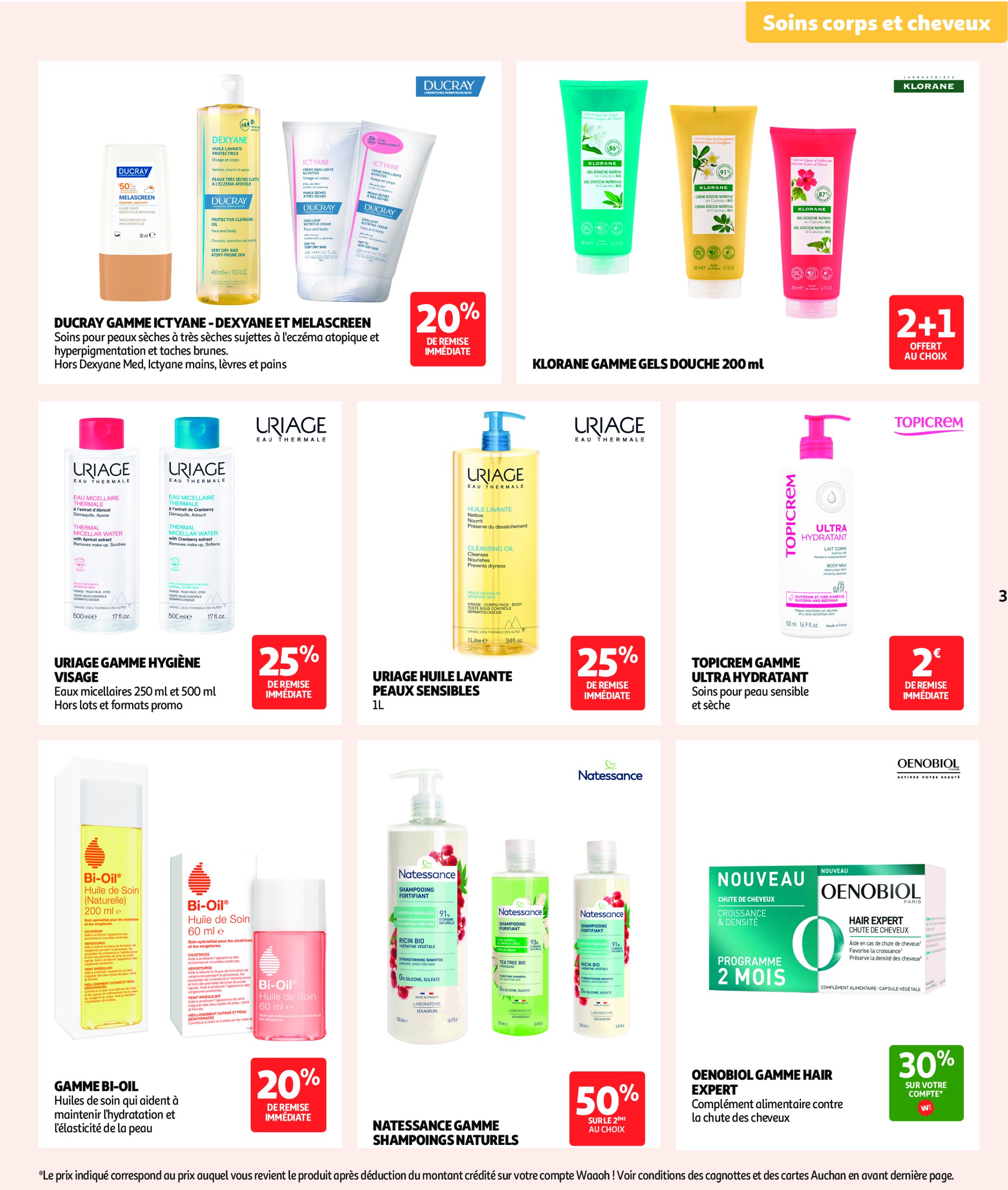 auchan - Auchan - Pour les peaux à tendance économe folder geldig vanaf 28/07 - 18/08 - page: 3