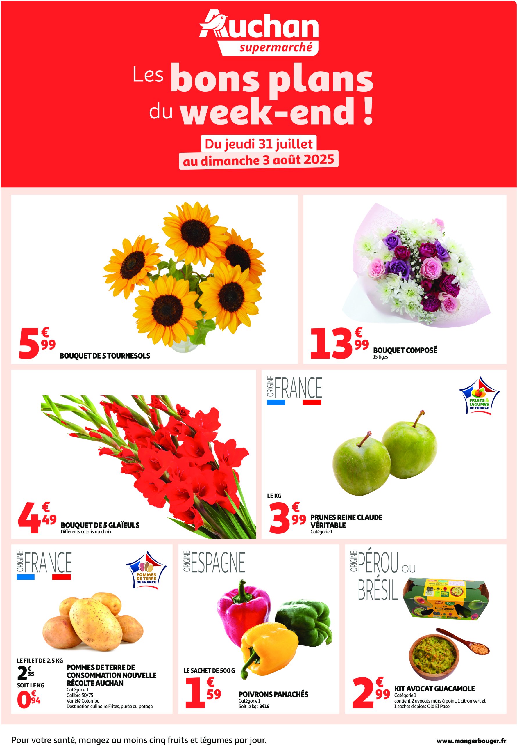 auchan - Auchan supermarché - Les bons plans du week-end dans votre super ! folder geldig vanaf 31/07 - 03/08