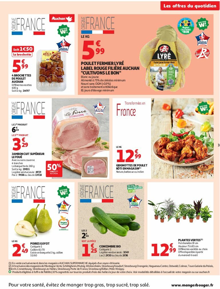 auchan - Auchan Supermarché - Le frais, le bon moins cher folder geldig vanaf 05/08 - 09/08 - page: 3