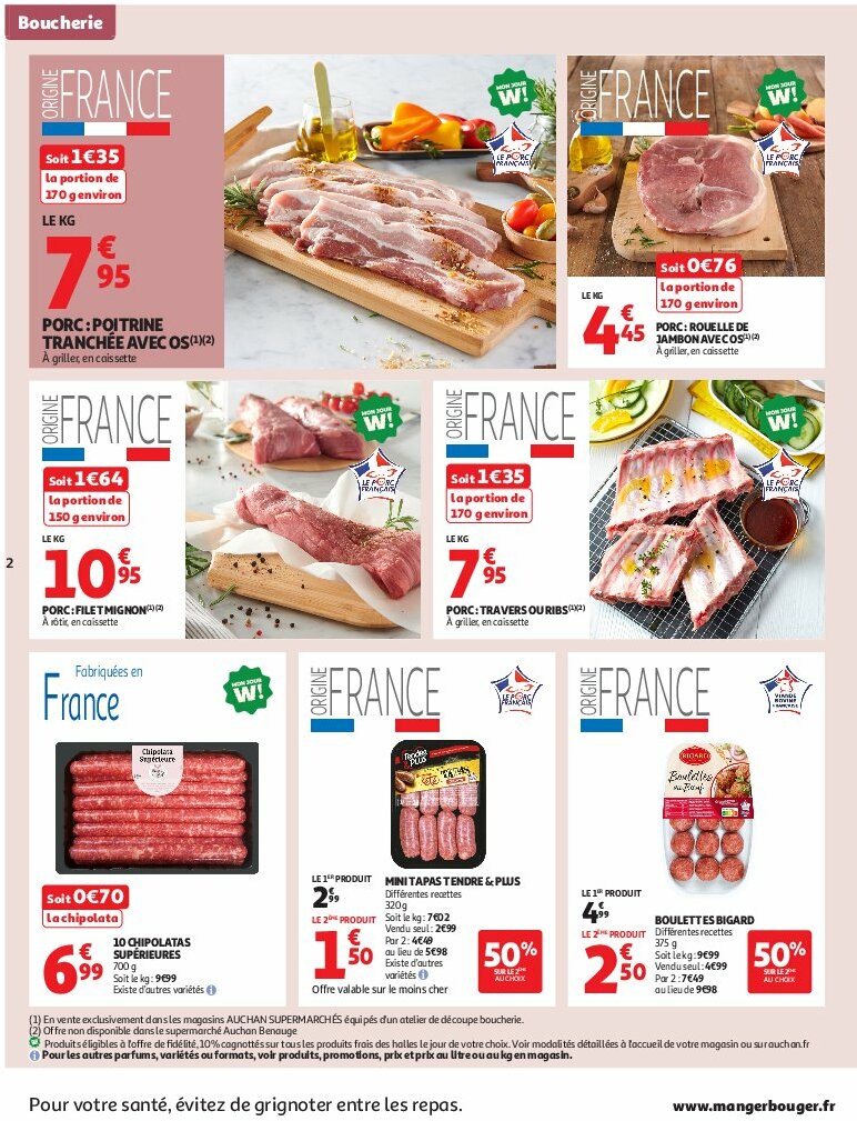 auchan - Auchan Supermarché - Le frais, le bon moins cher folder geldig vanaf 05/08 - 09/08 - page: 2