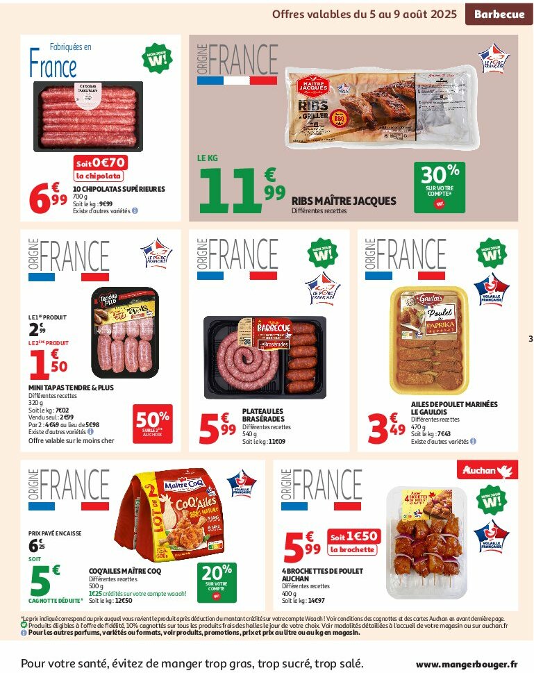 auchan - Auchan - Un été sans flamber votre budget folder geldig vanaf 05/08 - 17/08 - page: 3