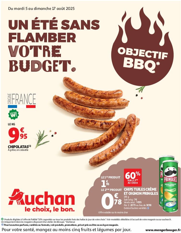 auchan - Auchan - Un été sans flamber votre budget folder geldig vanaf 05/08 - 17/08