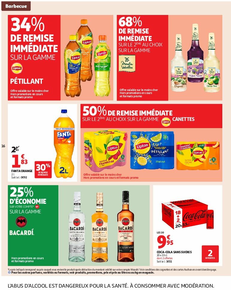 auchan - Auchan - Un été sans flamber votre budget folder geldig vanaf 05/08 - 17/08 - page: 16