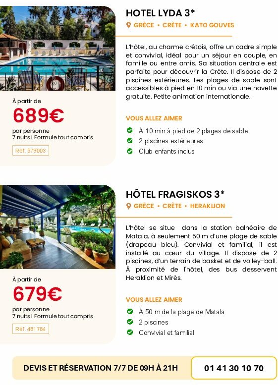 auchan - Auchan - Voyages : bons plans vacances d'août ! folder geldig vanaf 01/08 - 31/08 - page: 8