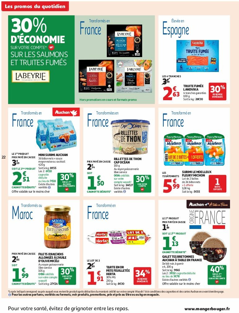 auchan - Auchan - C'est bon de rentrer moins cher folder geldig vanaf 12/08 - 24/08 - page: 22 auchan - Auchan - C'est bon de rentrer moins cher folder geldig vanaf 12/08 - 24/08 - page: 22