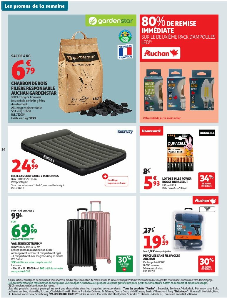 auchan - Auchan - C'est bon de rentrer moins cher folder geldig vanaf 12/08 - 24/08 - page: 34 auchan - Auchan - C'est bon de rentrer moins cher folder geldig vanaf 12/08 - 24/08 - page: 34