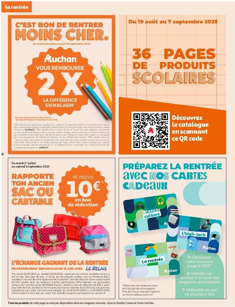 auchan - Auchan - C'est bon de rentrer moins cher folder geldig vanaf 12/08 - 24/08 - page: 6 auchan - Auchan - C'est bon de rentrer moins cher folder geldig vanaf 12/08 - 24/08 - page: 6