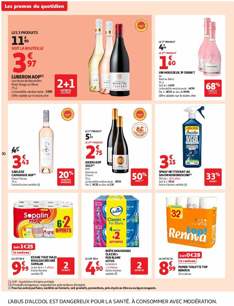 auchan - Auchan - C'est bon de rentrer moins cher folder geldig vanaf 12/08 - 24/08 - page: 30 auchan - Auchan - C'est bon de rentrer moins cher folder geldig vanaf 12/08 - 24/08 - page: 30