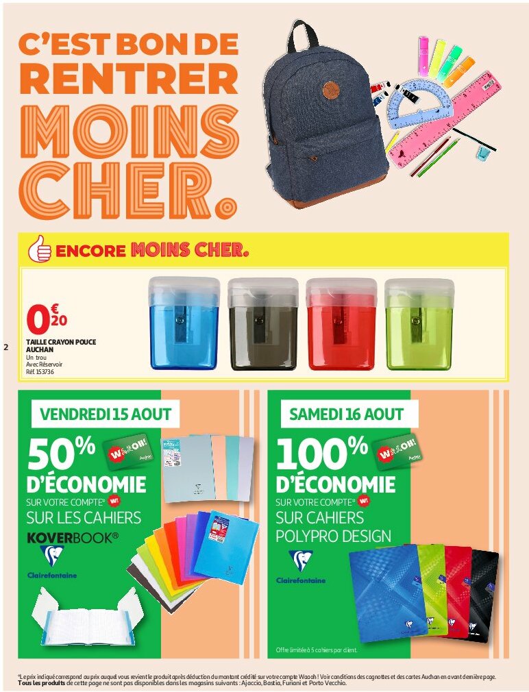 auchan - Auchan - C'est bon de rentrer moins cher folder geldig vanaf 12/08 - 24/08 - page: 2 auchan - Auchan - C'est bon de rentrer moins cher folder geldig vanaf 12/08 - 24/08 - page: 2