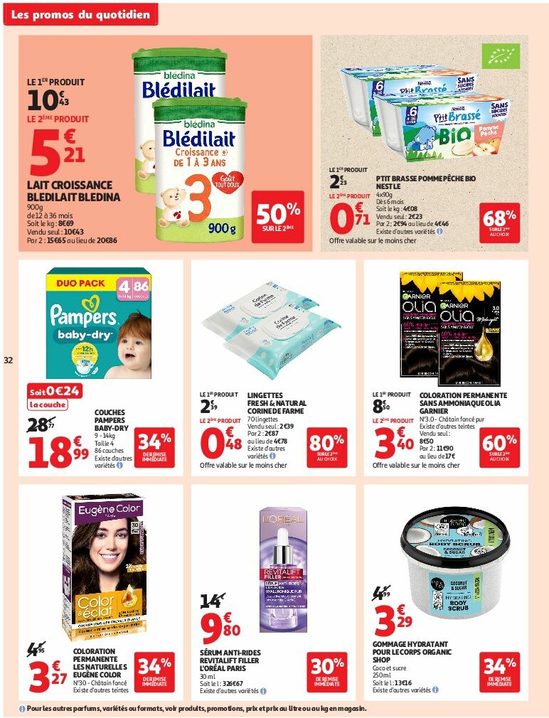 auchan - Auchan - C'est bon de rentrer moins cher folder geldig vanaf 12/08 - 24/08 - page: 32 auchan - Auchan - C'est bon de rentrer moins cher folder geldig vanaf 12/08 - 24/08 - page: 32